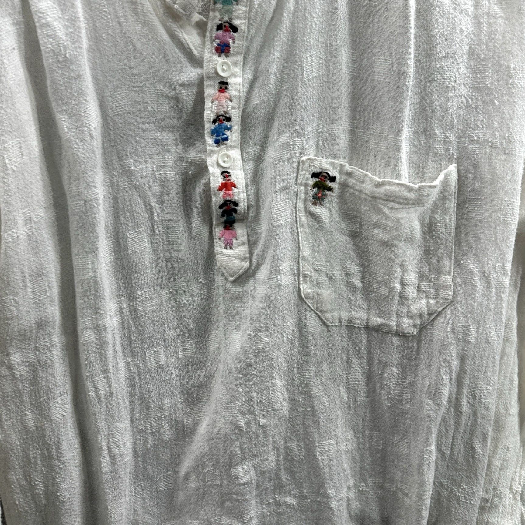 Vintage VINTAGE Popol Vuh Shirt Womens XL Embroidered Guatemalan Ethnic Handmade Tunic Blouse White Women's XL Embroidered 90s Bohemian Style Size XL / US 12-14 / IT 48-50 - 3 Thumbnail