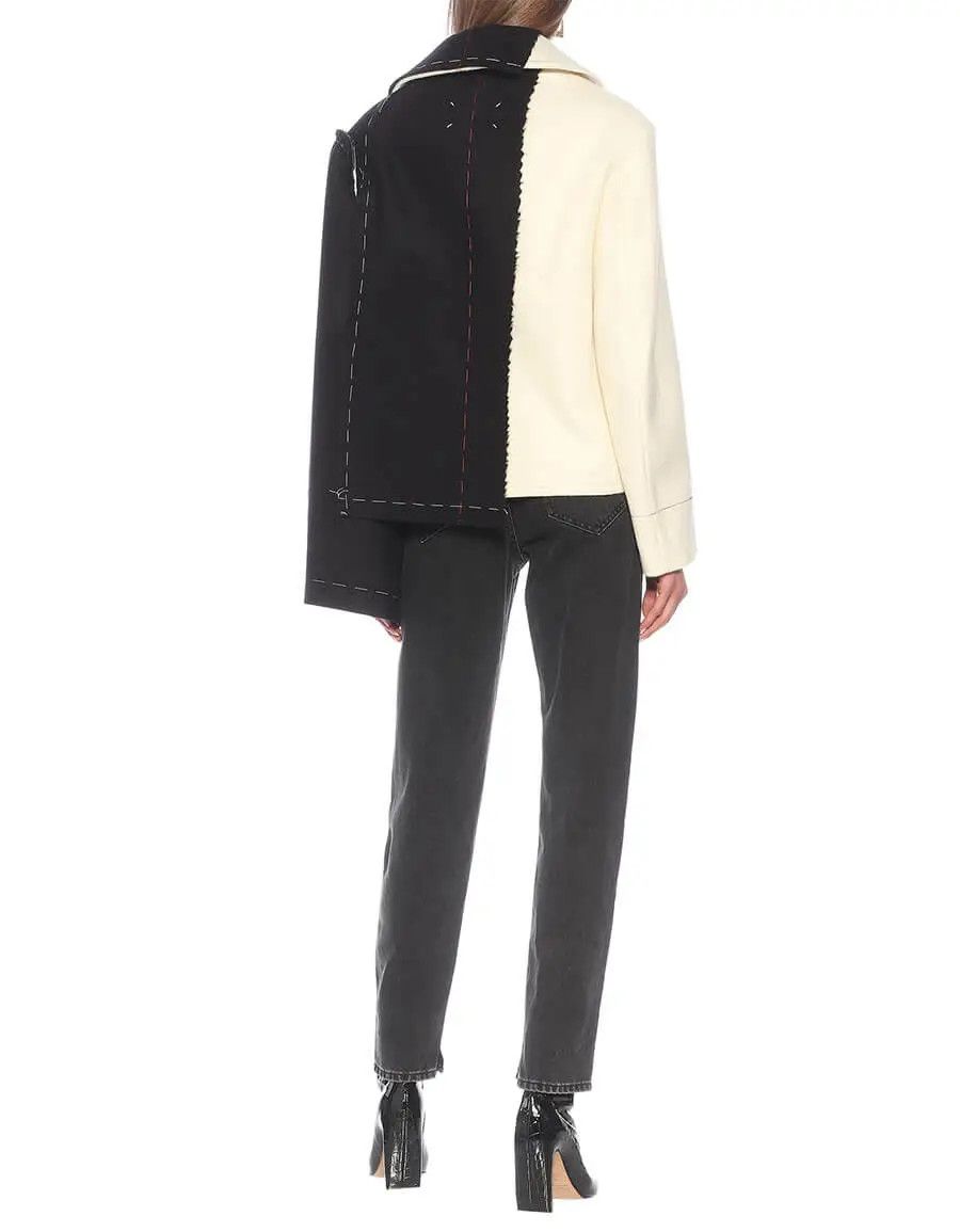 Maison Margiela o1y0625 Coat in White/Black Size M / US 6-8 / IT 42-44 - 3 Thumbnail