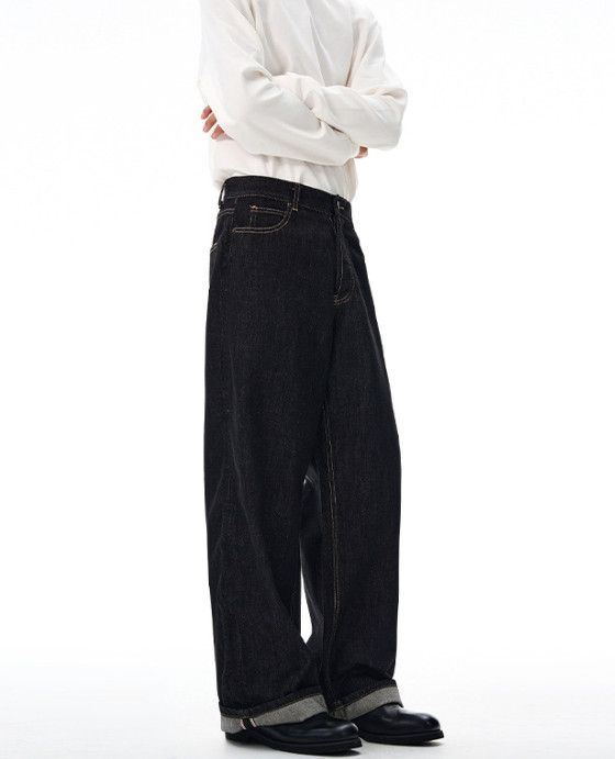 Japanese Brand American high street men's loose straight-leg baggy jeans Size US 32 / EU 48 - 3 Thumbnail