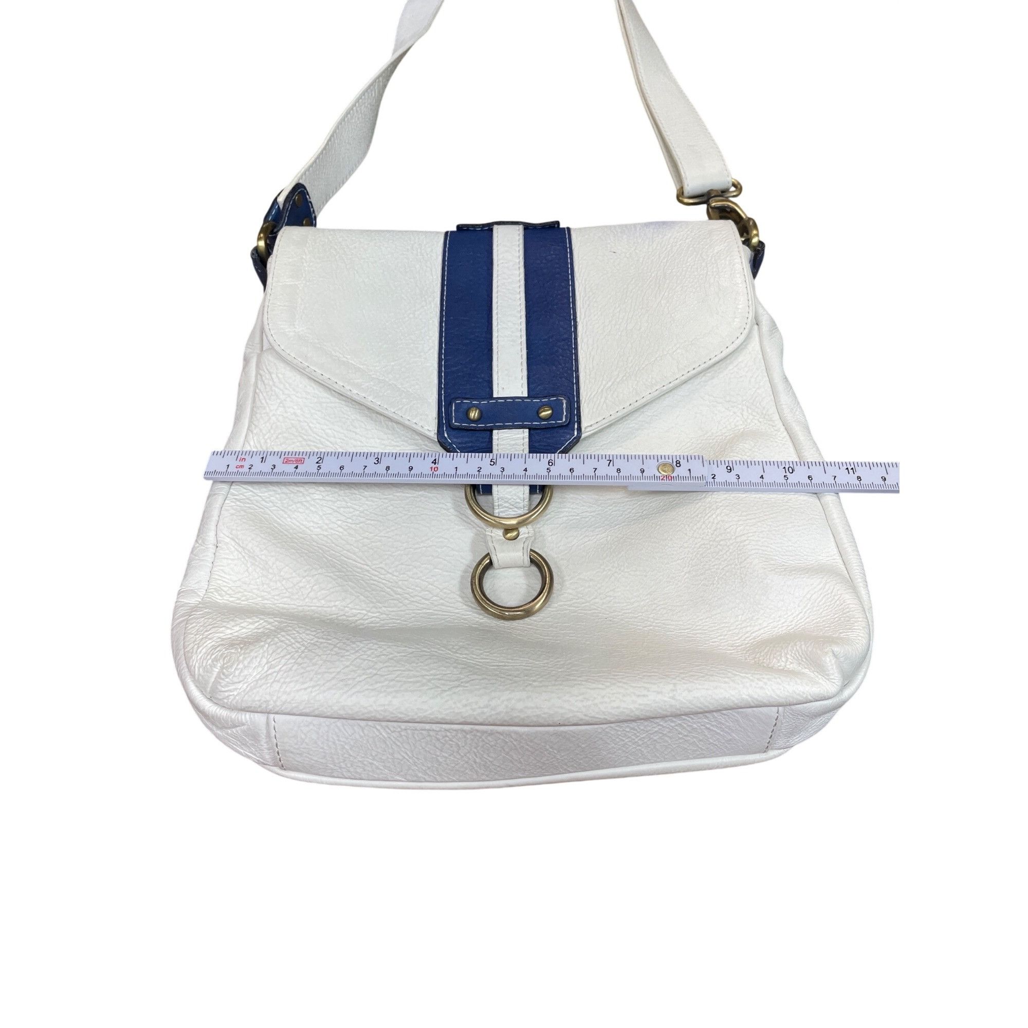 Other Avorio Italy leather white blue adjustable crossbody shoulde Size ONE SIZE - 18 Thumbnail