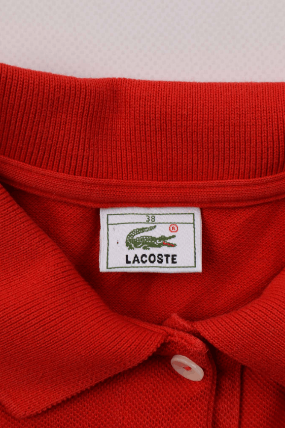 Lacoste Women's Lacoste Red Polo Shirt Green Footprint Size M Size M / US 6-8 / IT 42-44 - 4 Thumbnail
