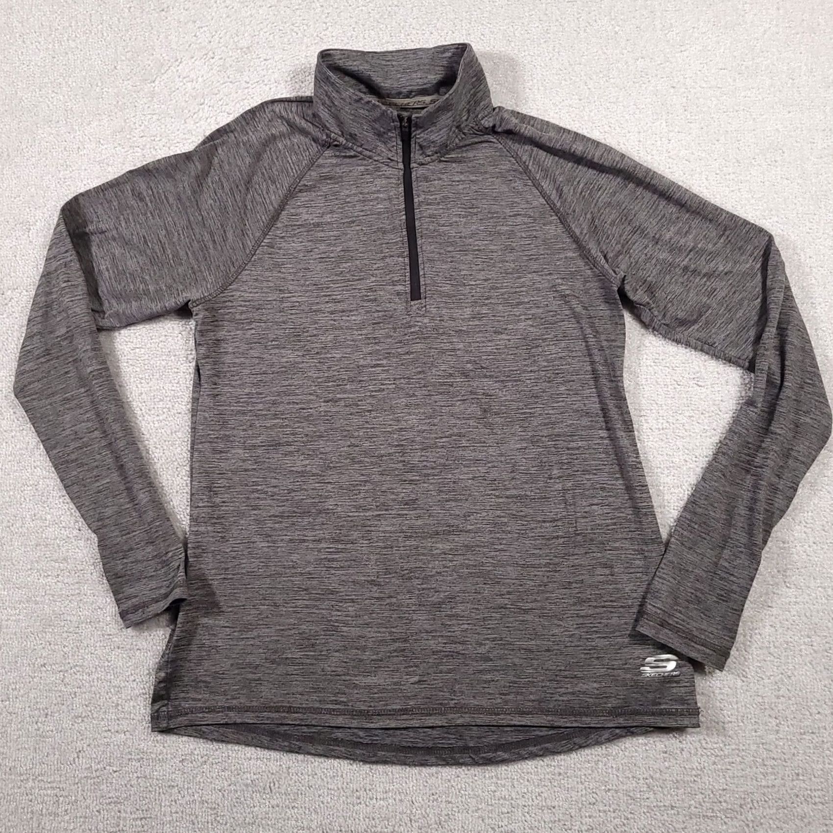 SKECHERS Skechers Sport Shirt Women’s Large Gray Long Sleeve 1/4 Zip Running Shirt Size L / US 10 / IT 46 - 2 Thumbnail