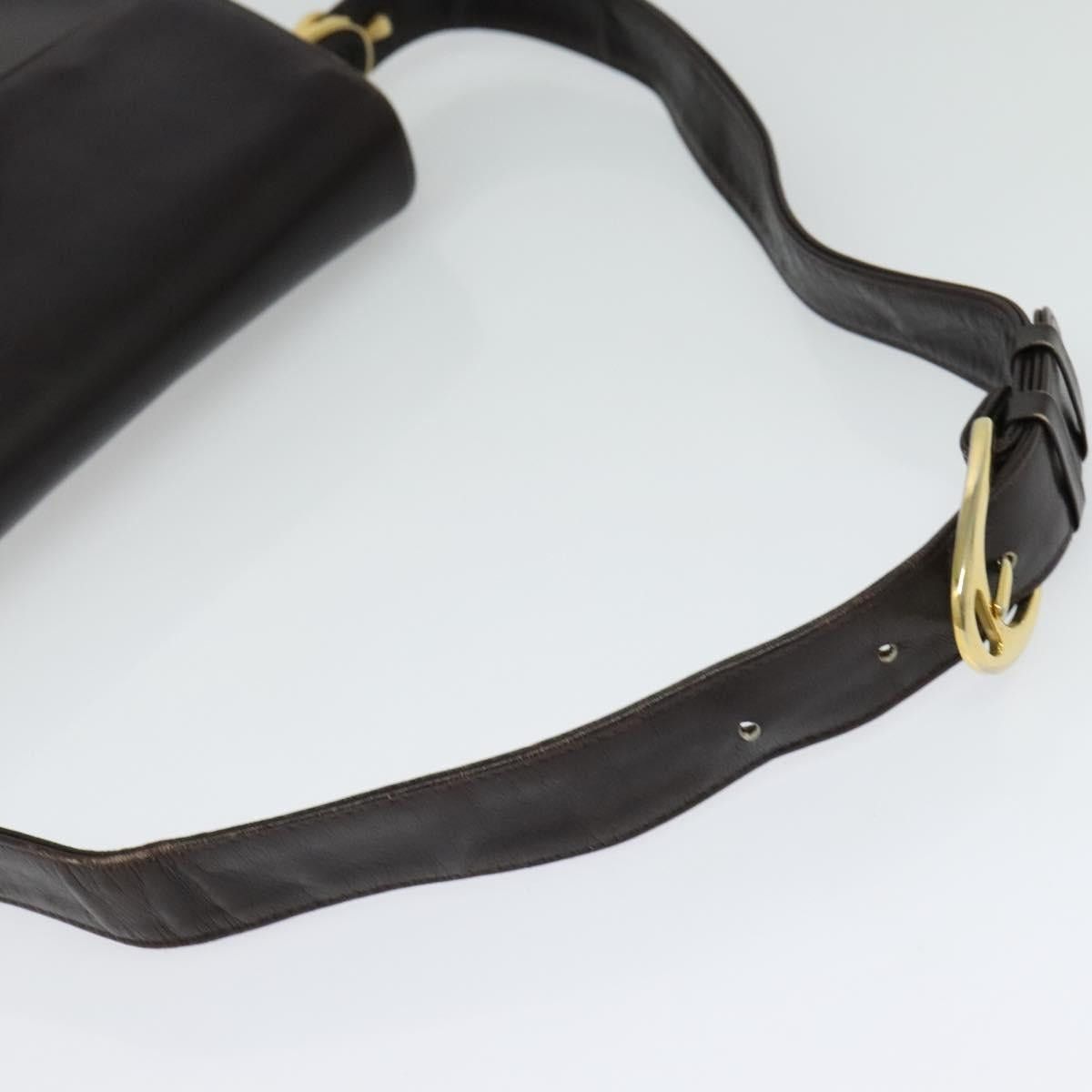 Celine CELINE Horse Carriage Shoulder Bag Leather Brown Gold Size ONE SIZE - 7 Thumbnail
