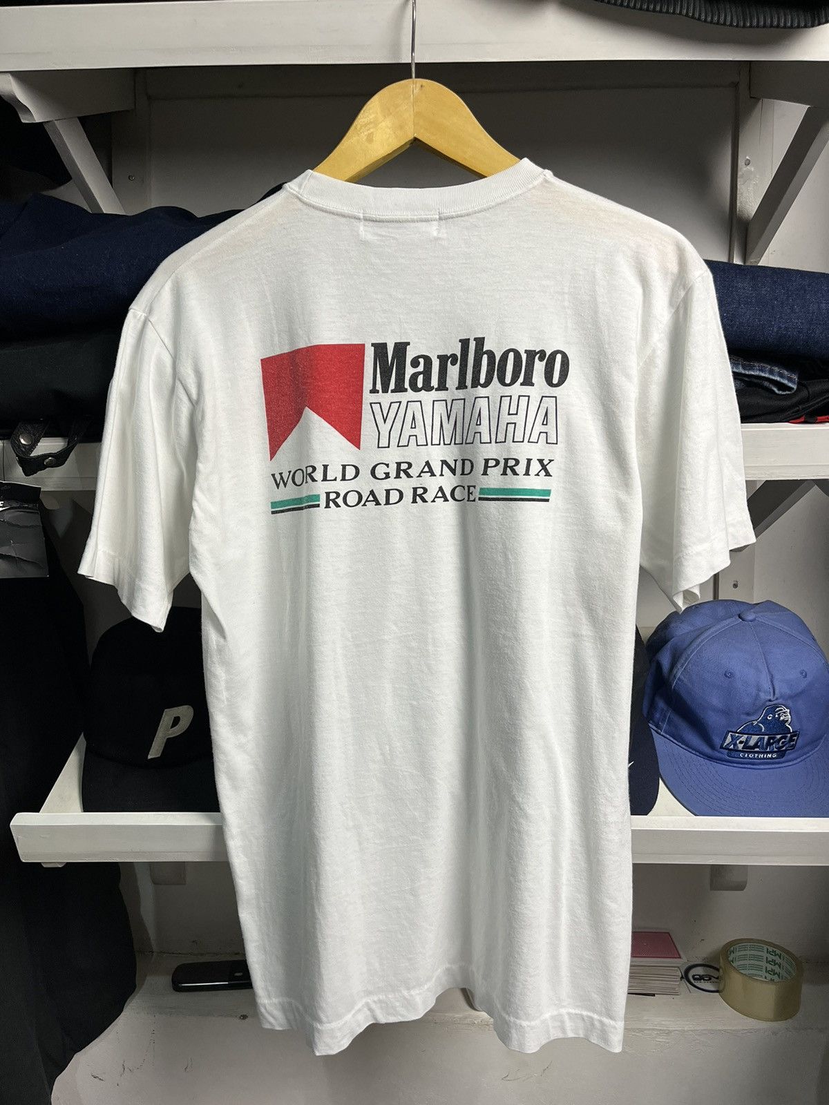 marlboro 車・バイク・自転車 Marlboro YAMAHA Tシャツ