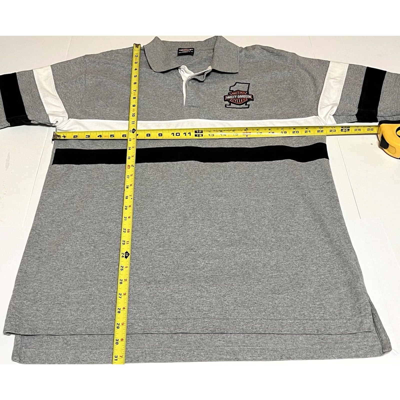 Harley Davidson Harley-Davidson Polo Shirt Mens Large Embroidered Gray 100% Cotton Casual Short Sleeve Shirt Size US L / EU 52-54 / 3 - 5 Thumbnail