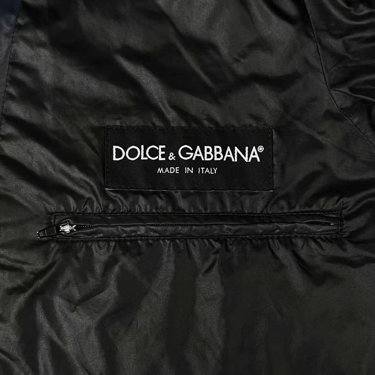 Dolce & Gabbana DG Navy Metallic Nylon Coated Hooded Jacket 54 Unisex Size US L / EU 52-54 / 3 - 6 Thumbnail