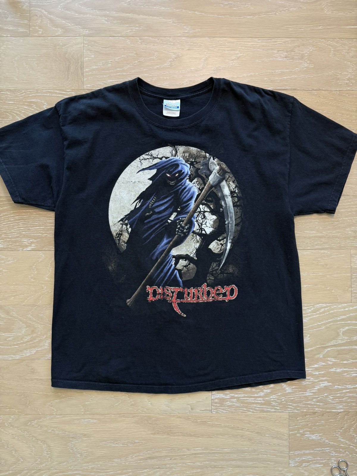 Hanes Vintage Disturbed Band Reaper Graphic Tee Size US XL / EU 56 / 4 - 5 Thumbnail