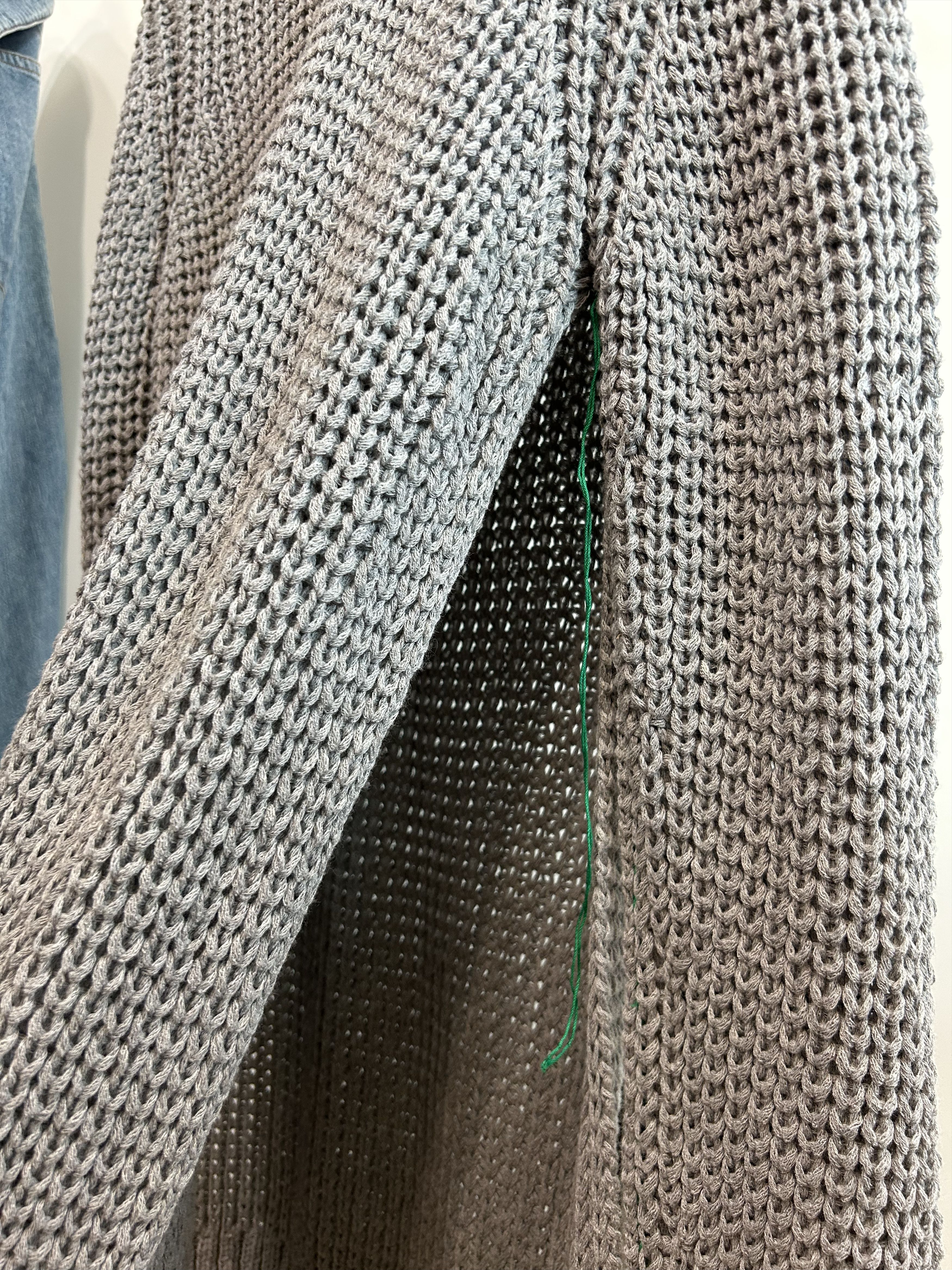 Jil Sander JIL SANDER Longline Knit Pullover with Contrast Stitching Size US M / EU 48-50 / 2 - 6 Thumbnail