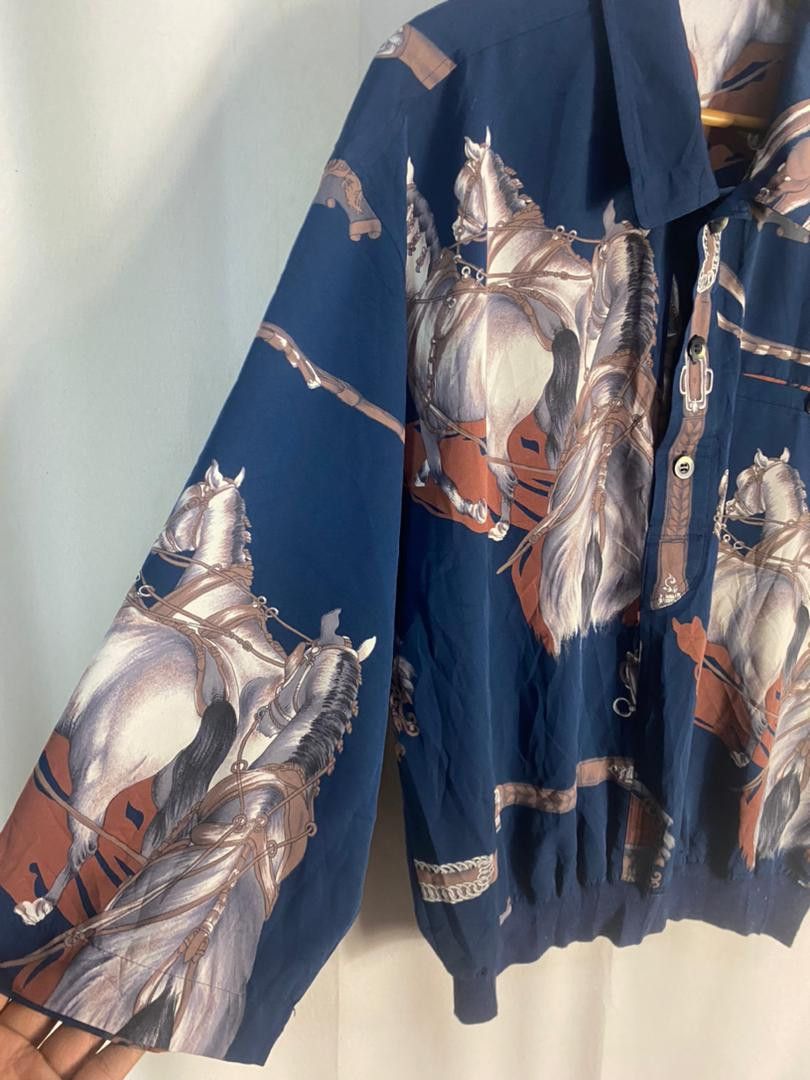 Designer × Japanese Brand St.torosa fullprint half button polo shirt Size US L / EU 52-54 / 3 - 5 Thumbnail
