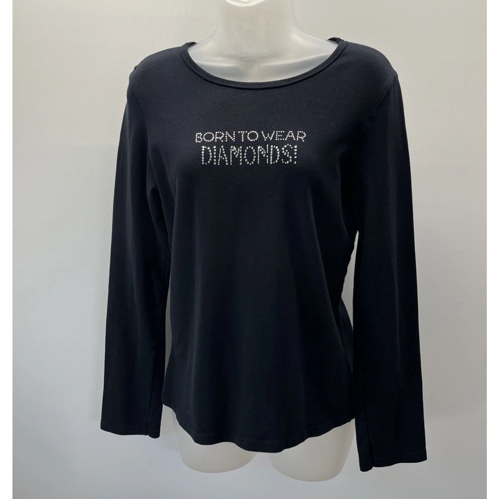 Other Women’s Jensen Shirt Born To Wear Diamonds Jeweled XL Size XL / US 12-14 / IT 48-50 - 1 Thumbnail