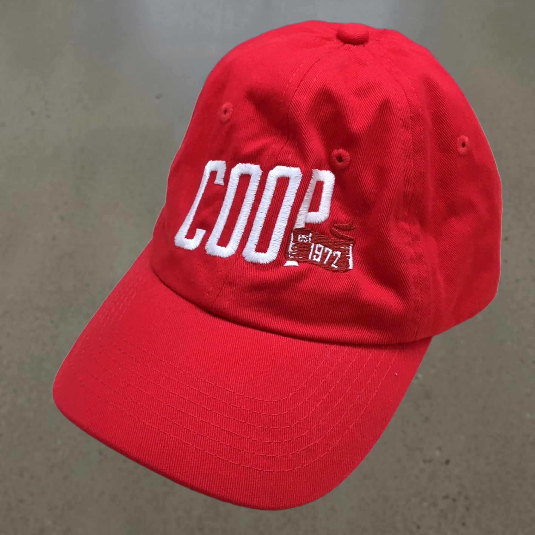 Vintage Coop 1972 Baseball Cap Red Camo OSFA Curved Brim Adjustable Embroidered Unisex Men Size ONE SIZE - 1 Thumbnail