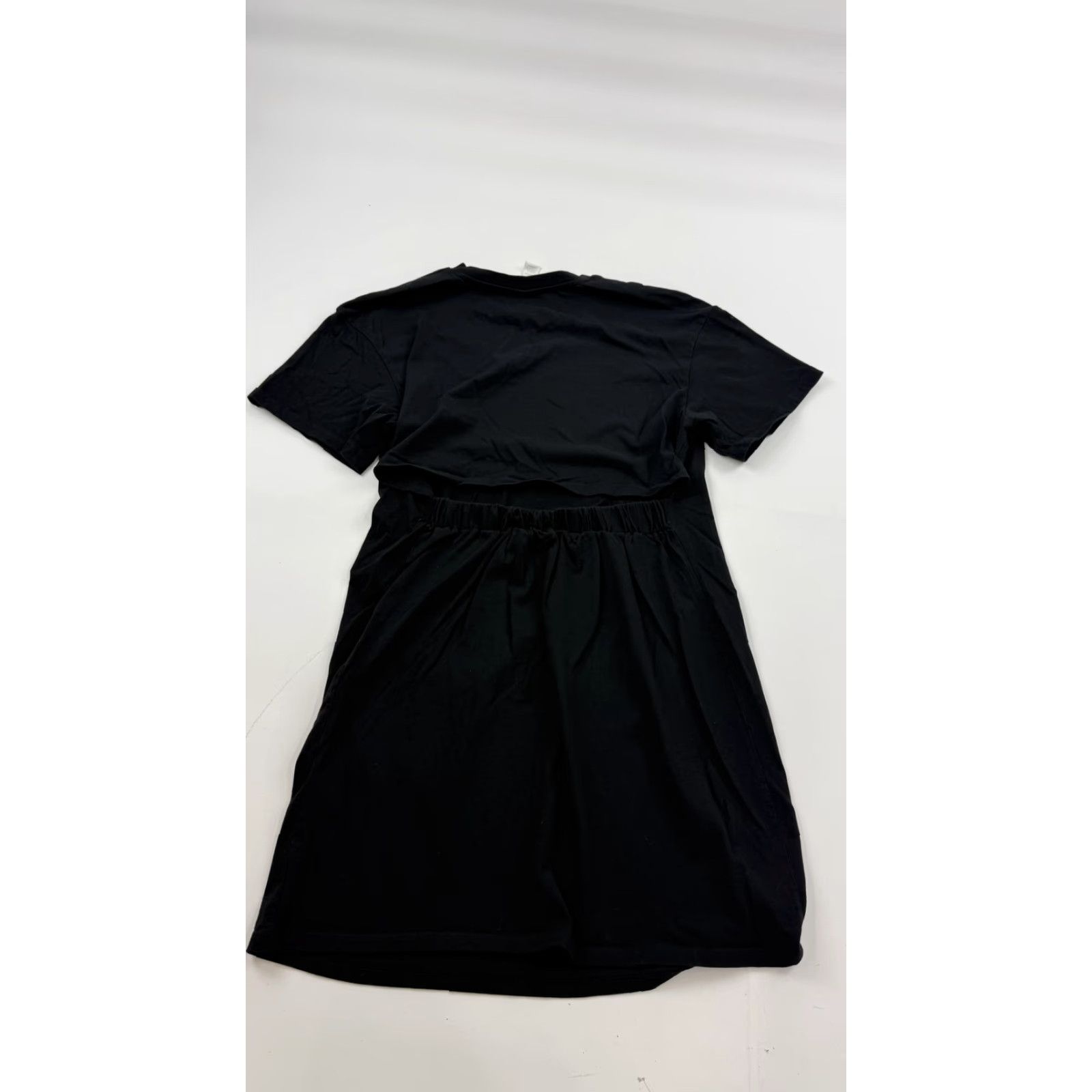 H&M H&M Shirt Dress Womens Medium Black Short Sleeve Stretch Casual Basic Tunic Size M / US 6-8 / IT 42-44 - 5 Thumbnail