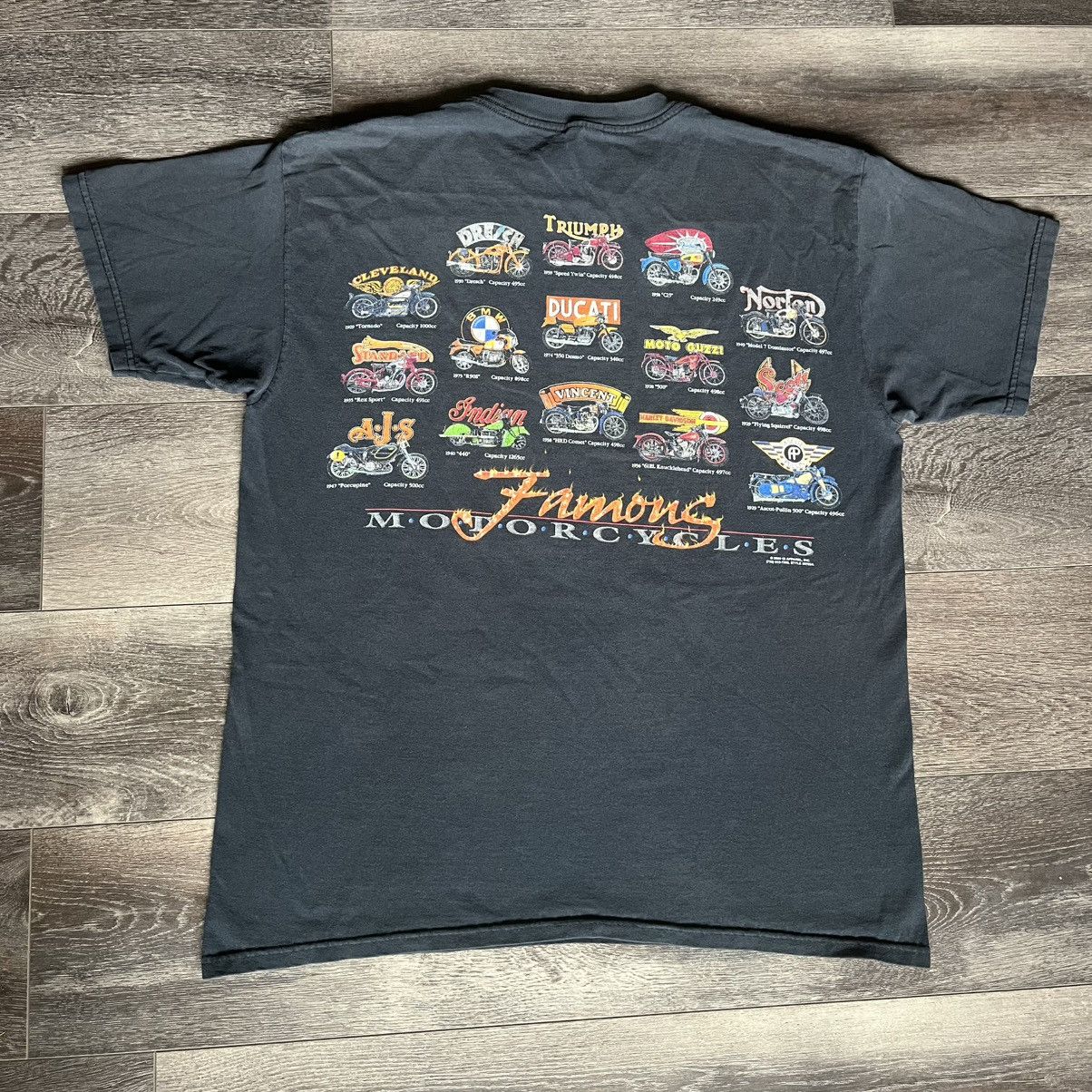 Harley Davidson × Vintage Vintage 2000s Famous Motorcycles Graphic Logo Harley T Shirt Size US L / EU 52-54 / 3 - 3 Thumbnail