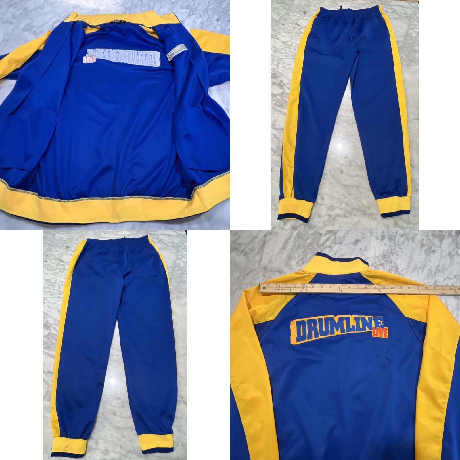 Vintage Drumline Live Tracksuit Men’s 2XL Jacket Pants Embroidery Littleking New w/Tag Blue Size 48R - 8 Thumbnail