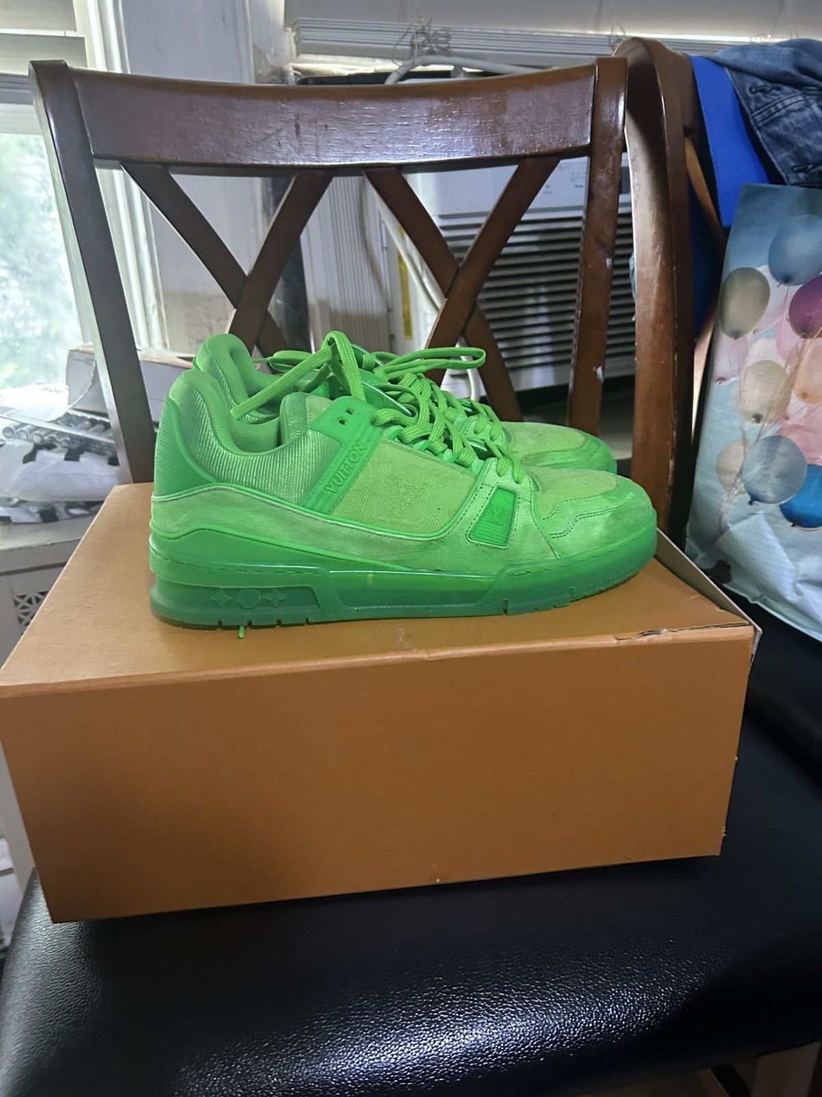 Louis Vuitton Trainer 'Fluorescent Green Monogram