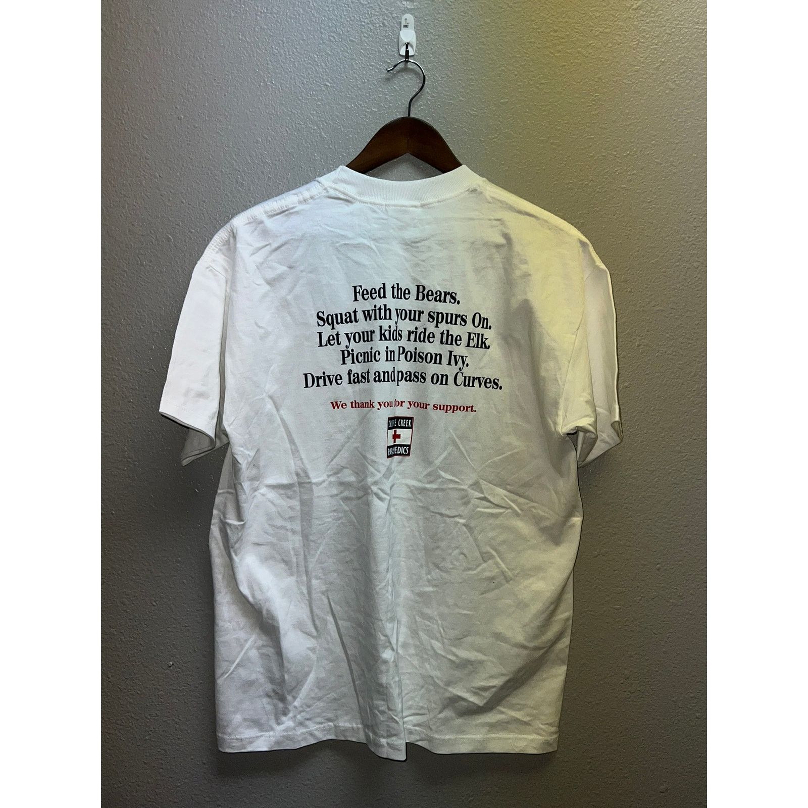 Jerzees Vintage Cripple Creek Shirt Paramedics Medic White Tee 90s M Size US M / EU 48-50 / 2 - 5 Thumbnail