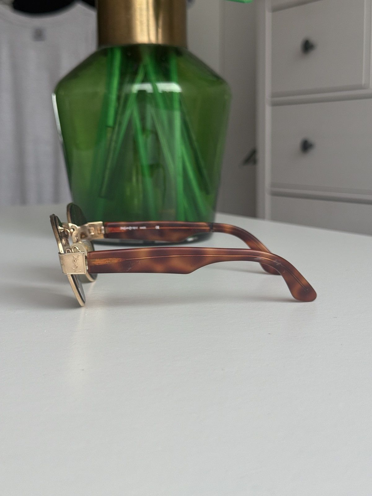 Yves Saint Laurent Vintage 90s Yves saint Laurent YSL oval sunglasses designer Size ONE SIZE - 4 Thumbnail