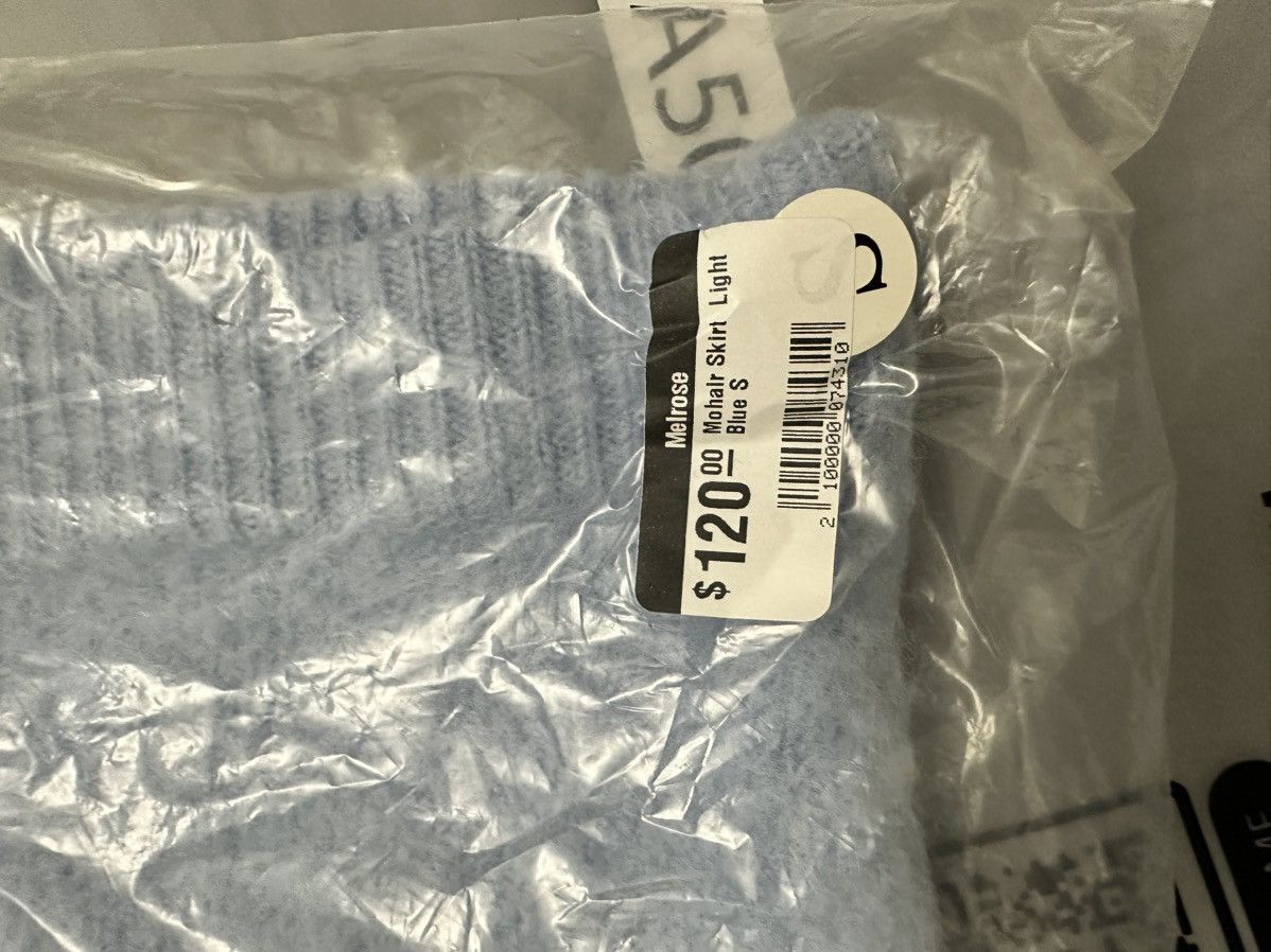 Other Light Blue (ALOCS) Mohair Skirt Size 28" / US 6 / IT 42 - 3 Thumbnail