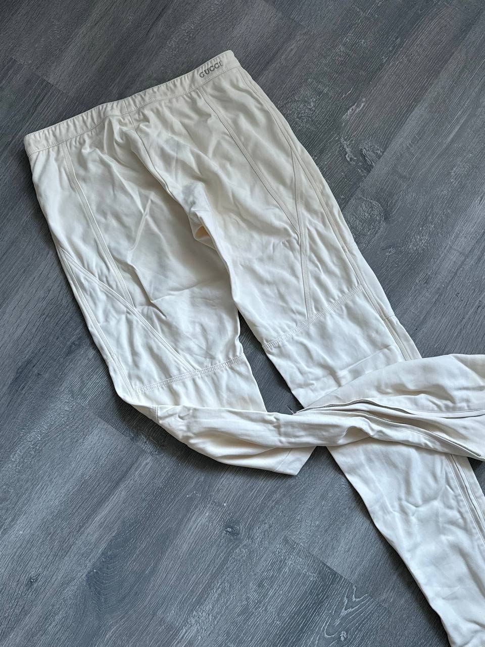 Gucci Vintage Gucci women’s pants white cotton steel logo Size 26" / US 2 / IT 38 - 5 Thumbnail