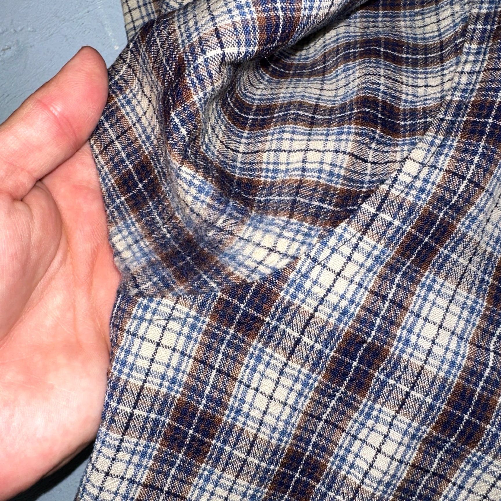 Pendleton VINTAGE Pendleton Shirt Mens M Wool Plaid Flannel USA Button 1970s 70s Brown Size US M / EU 48-50 / 2 - 6 Thumbnail