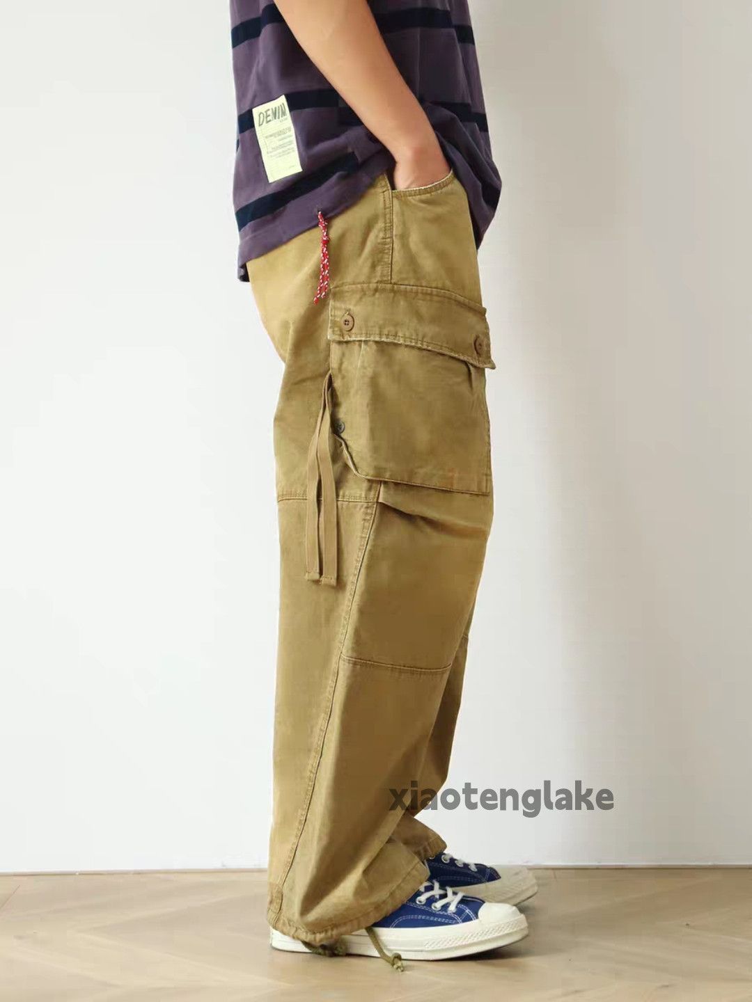 Vintage xz utility military outdoor tactical cargo faded pants Size US 34 / EU 50 - 4 Thumbnail