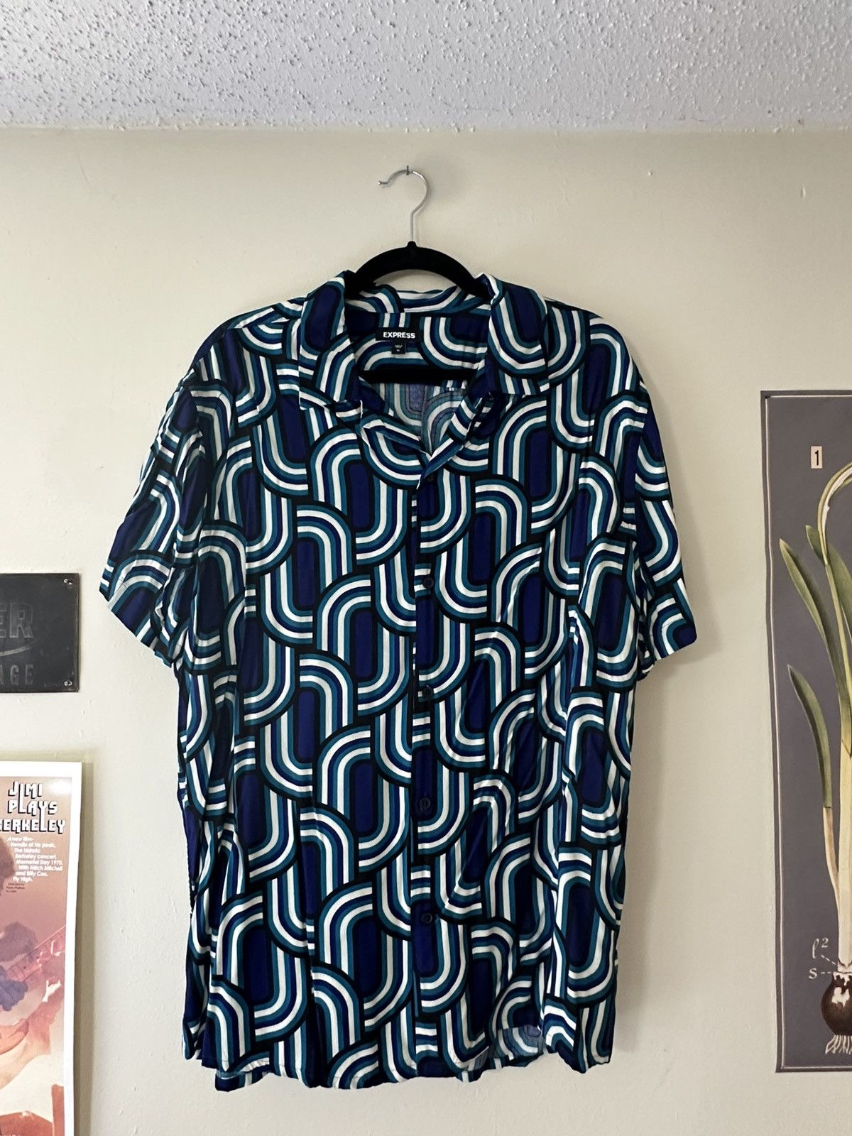 Express Geometric Rayon Express Shirt Size US XL / EU 56 / 4 - 1 Thumbnail