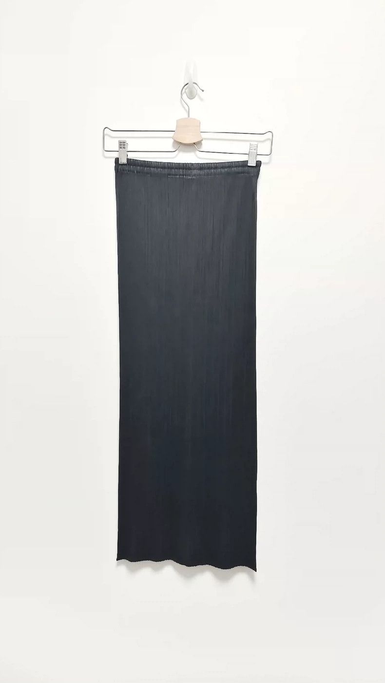 Issey Miyake Issey Miyake size:1 Black vintage zipper skirt Size 22" - 3 Thumbnail