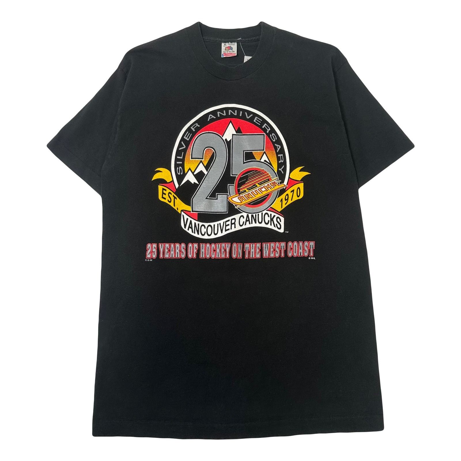 Fruit Of The Loom 1995 Vancouver Canucks 25th Anniversary Graphic Tee M Size US M / EU 48-50 / 2 - 1 Thumbnail