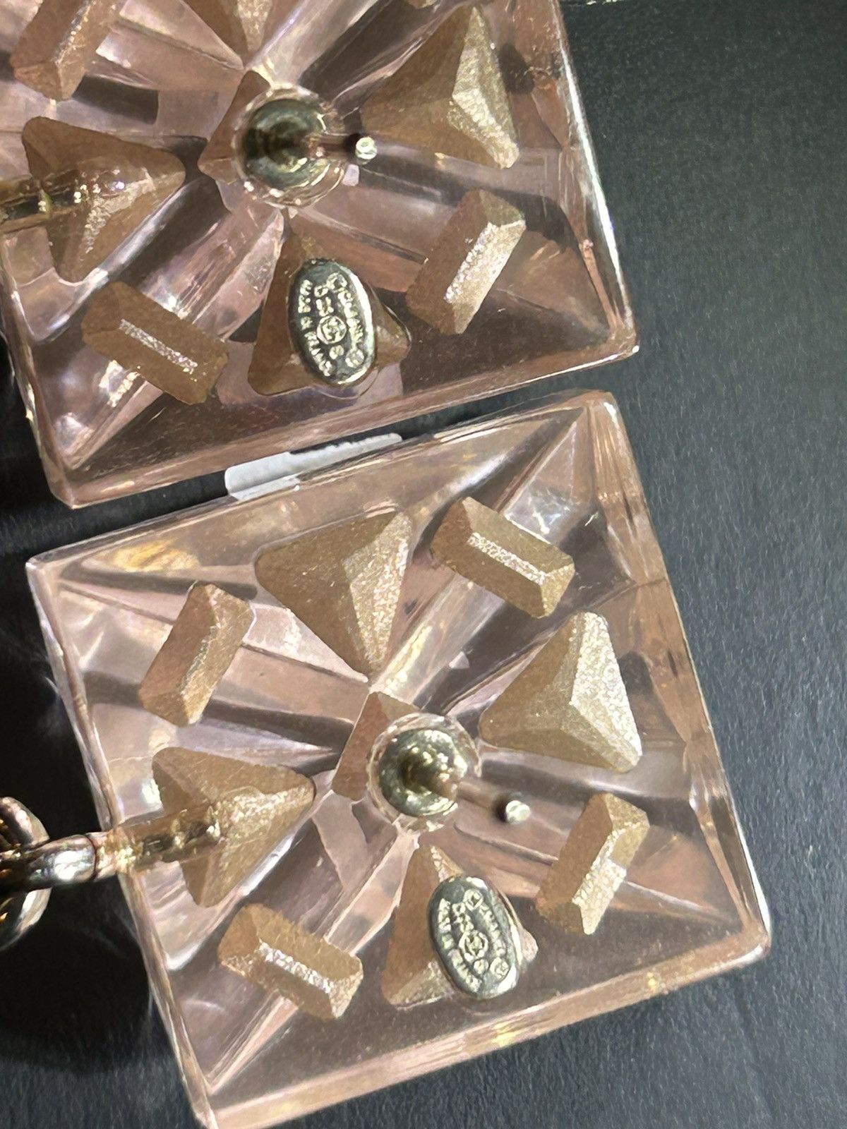 Chanel Chanel Resin Square Logo Earrings Size ONE SIZE - 8 Thumbnail