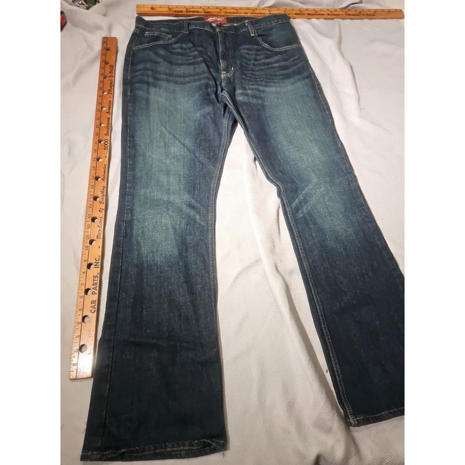 Vintage VINTAGE Arizona Jean Co Pants Mens 36x34 Blue Original Bootcut Denim Jeans Whisker Y2k Size US 36 / EU 52 - 4 Thumbnail