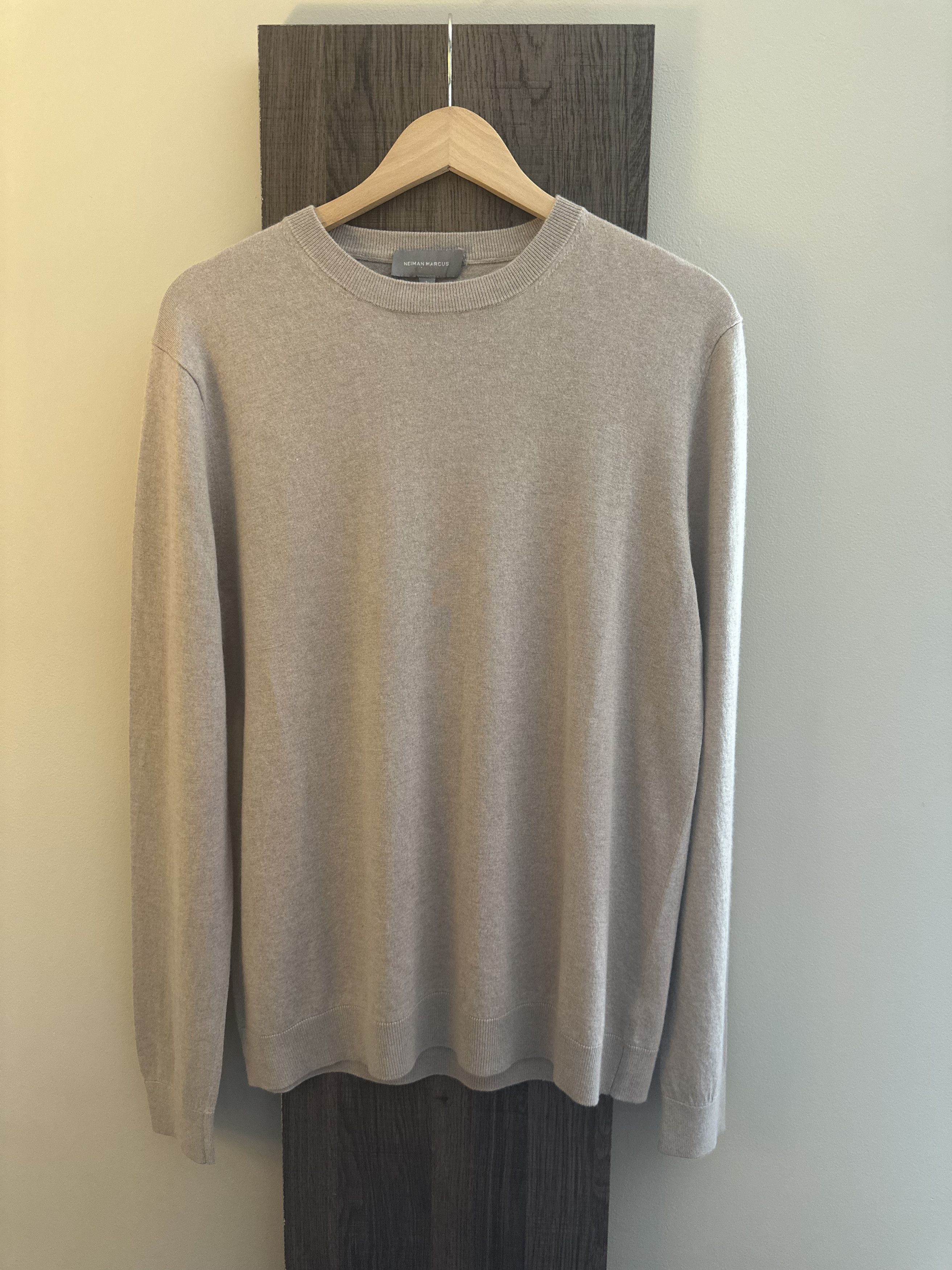 Neiman Marcus × Vintage Neiman Marcus Mens Wool Cashmere Knit Sweater Size US L / EU 52-54 / 3 - 2 Thumbnail