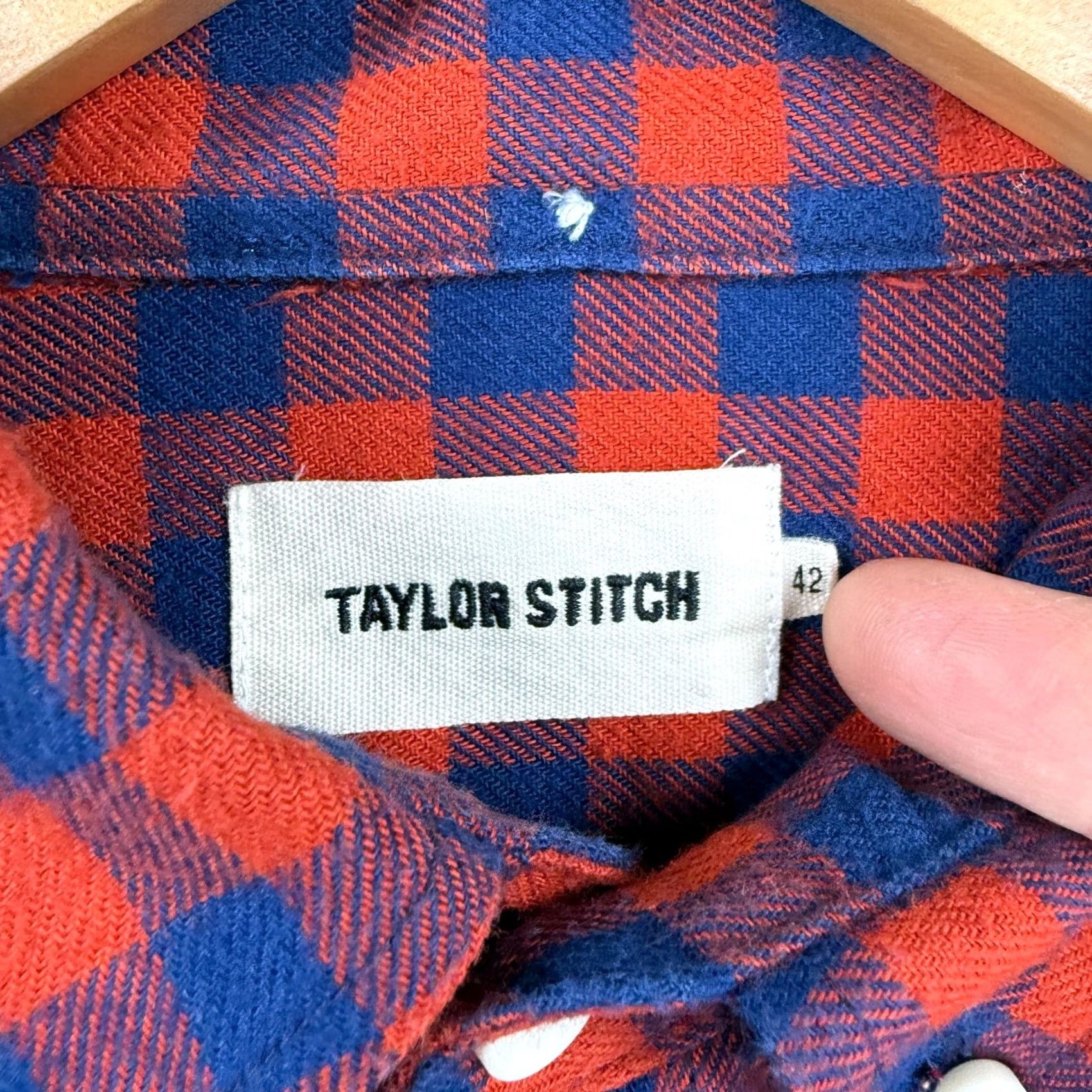 Taylor Stitch Taylor Stitch Shirt Men's 42 Large Plaid Flannel Organic Cotton Button Up Casual Size US XL / EU 56 / 4 - 5 Thumbnail