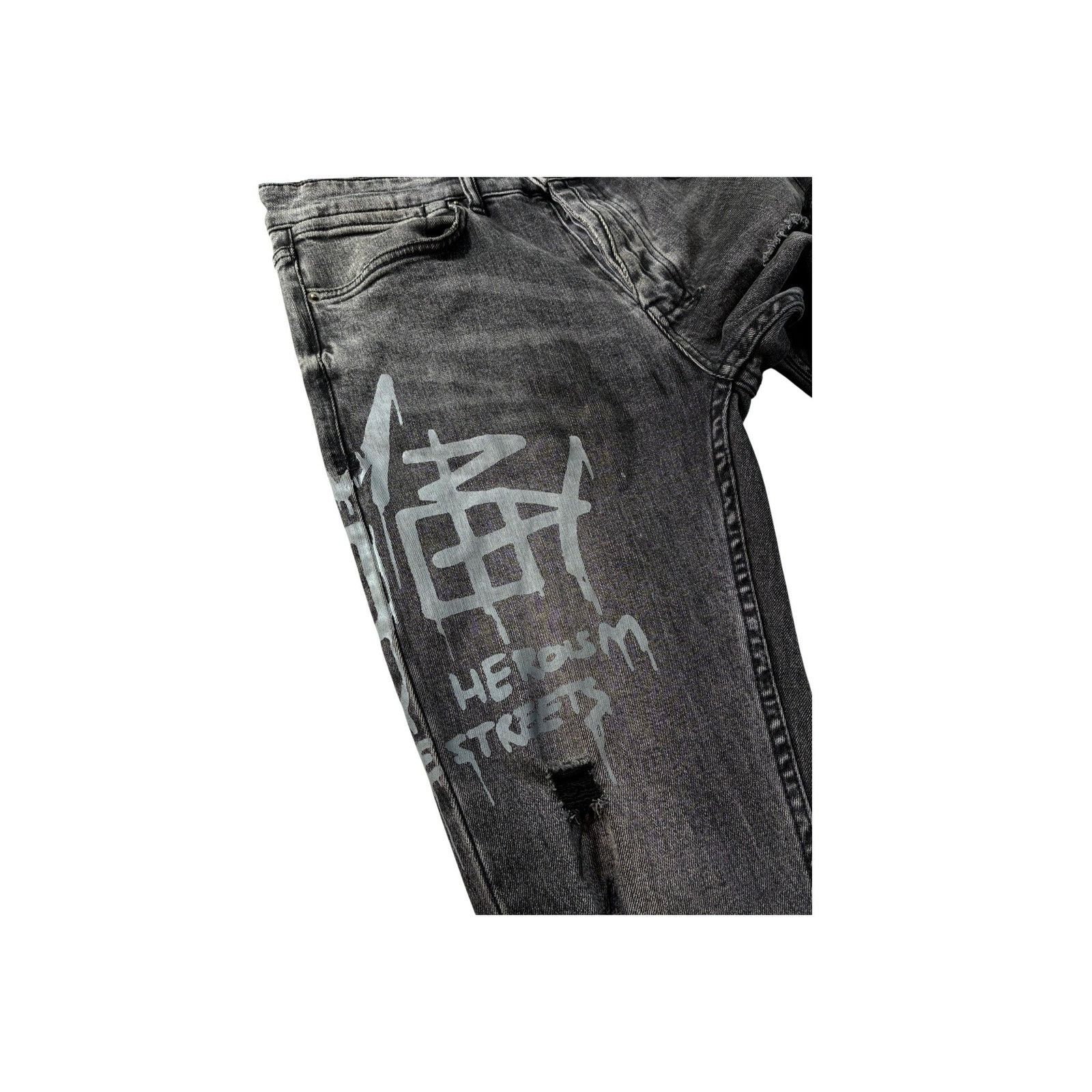 Ksubi Ksubi Black & Orange Jeans Size US 33 - 2 Thumbnail