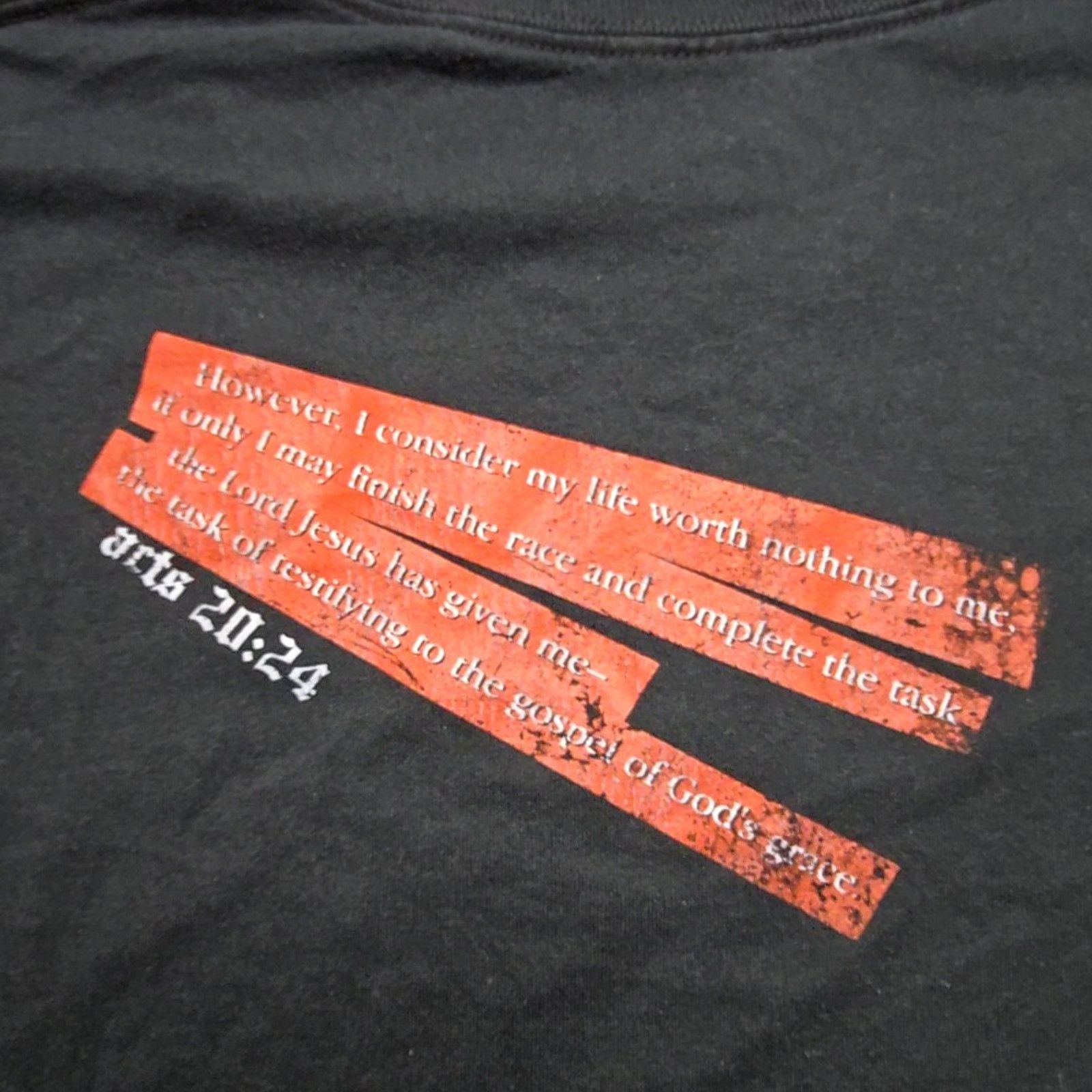 Hanes Jeremy Camp Acts 20:24 Shirt Mens XL Black Graphic Tee 2000s Size US XL / EU 56 / 4 - 5 Thumbnail