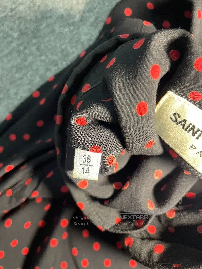 Saint Laurent Paris Saint Laurent Paris Bowtie Red Polka Dot Shirt Size XS / US 0-2 / IT 36-38 - 4 Thumbnail