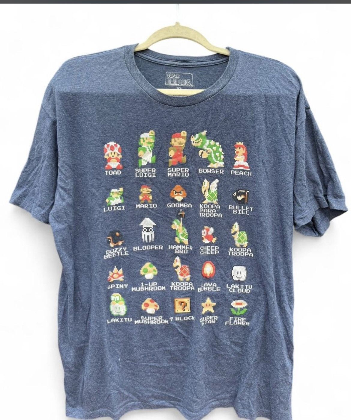 Nintendo Nintendo Super Mario Bro Y2K Pixel Cast Graphic Tee | XL Size US XL / EU 56 / 4 - 1 Thumbnail