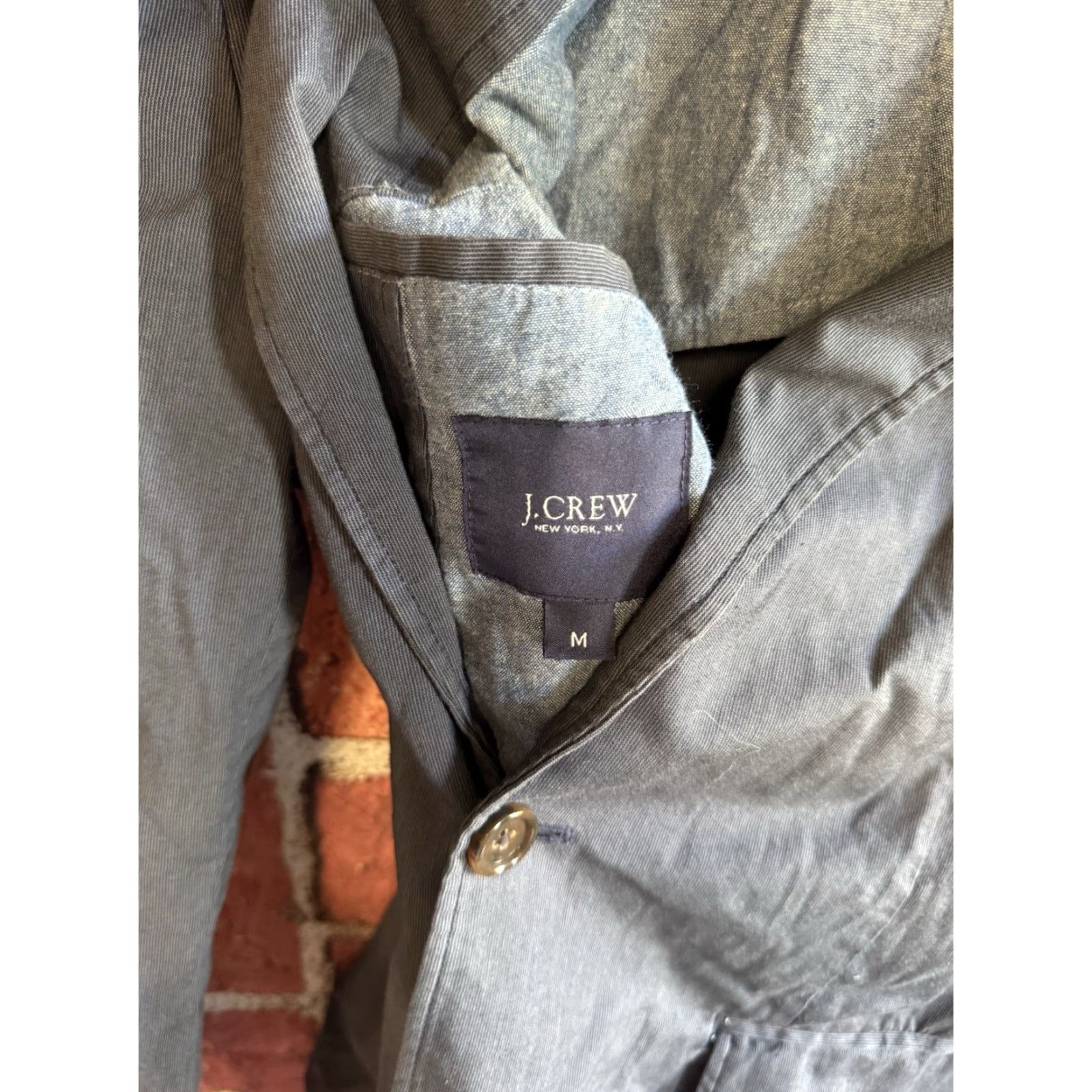 J.Crew J. Crew Mens Gray Long Sleeve Button Up Blazer Jacket M Size Regular Women Dept Size M / US 6-8 / IT 42-44 - 3 Thumbnail