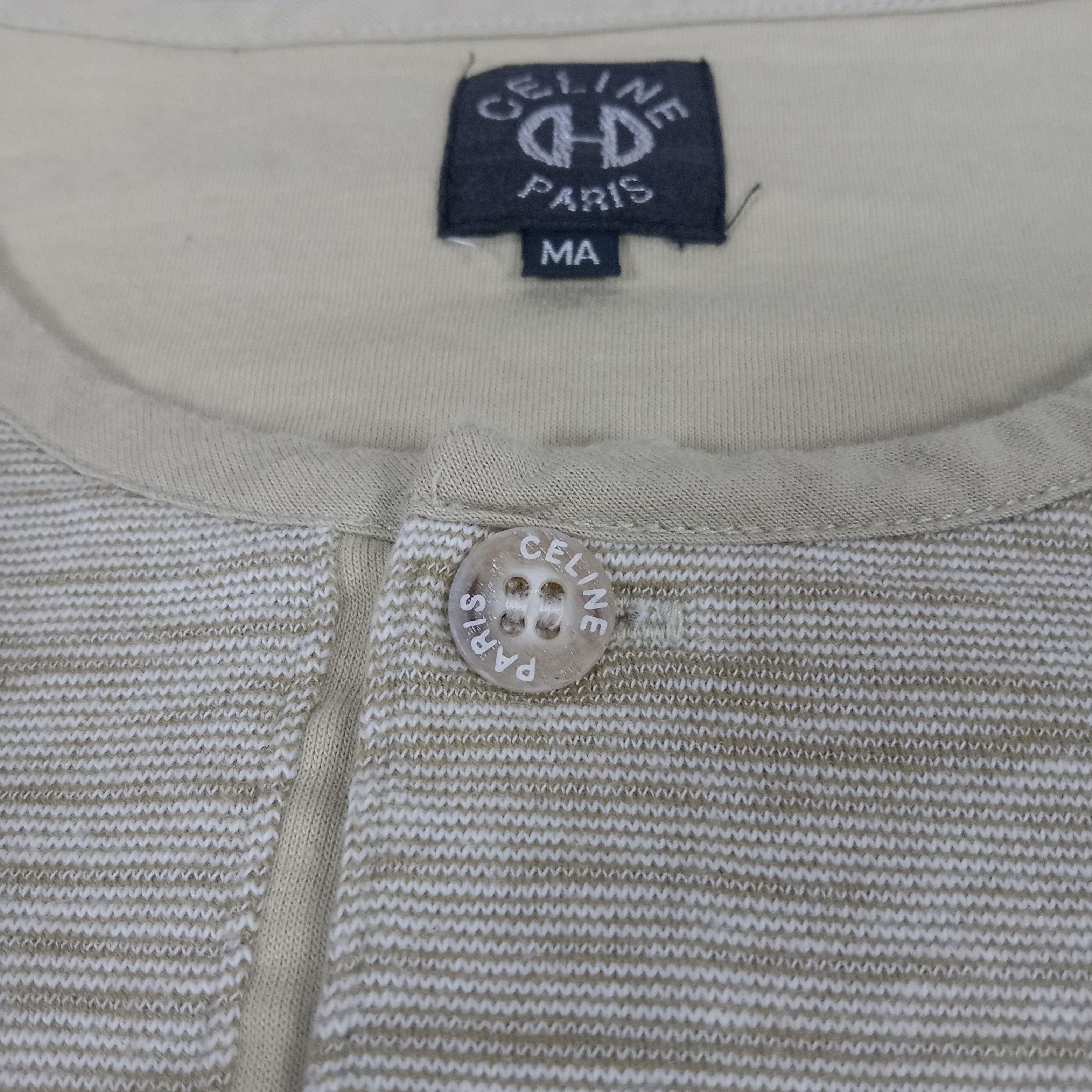 Celine × Vintage Celine Paris Luxury Brand Pocket Tshirt Size US L / EU 52-54 / 3 - 4 Thumbnail
