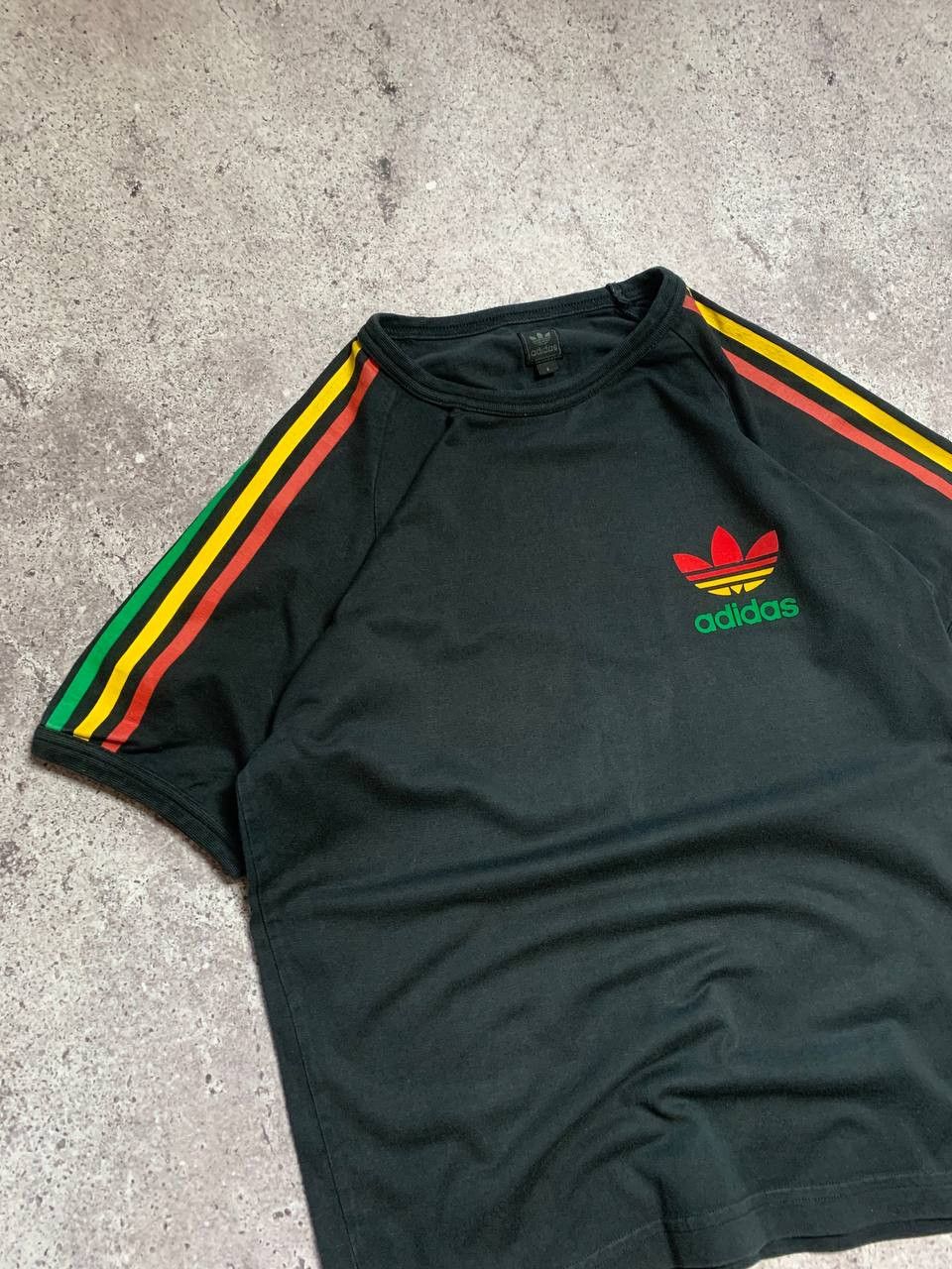 Adidas Vintage Rasta t shirt Adidas Size US S / EU 44-46 / 1 - 2 Thumbnail