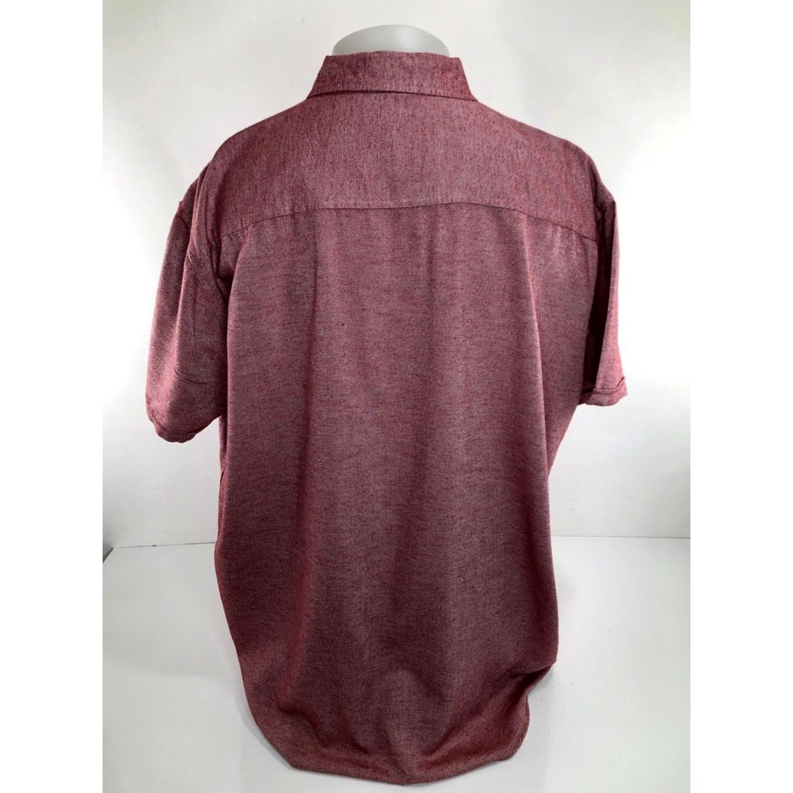 Vintage KING RANCH Shirt Western Short Sleeve 2XL Heather Red Men Size US XXL / EU 58 / 5 - 4 Thumbnail