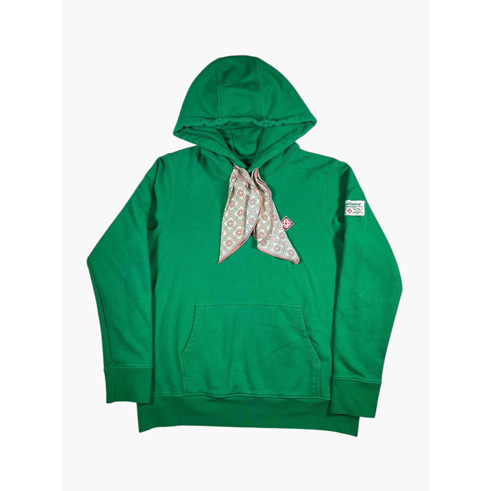 Casablanca Casablanca Silk Scarf Logo Green Hoodie Size US L / EU 52-54 / 3 - 1 Thumbnail