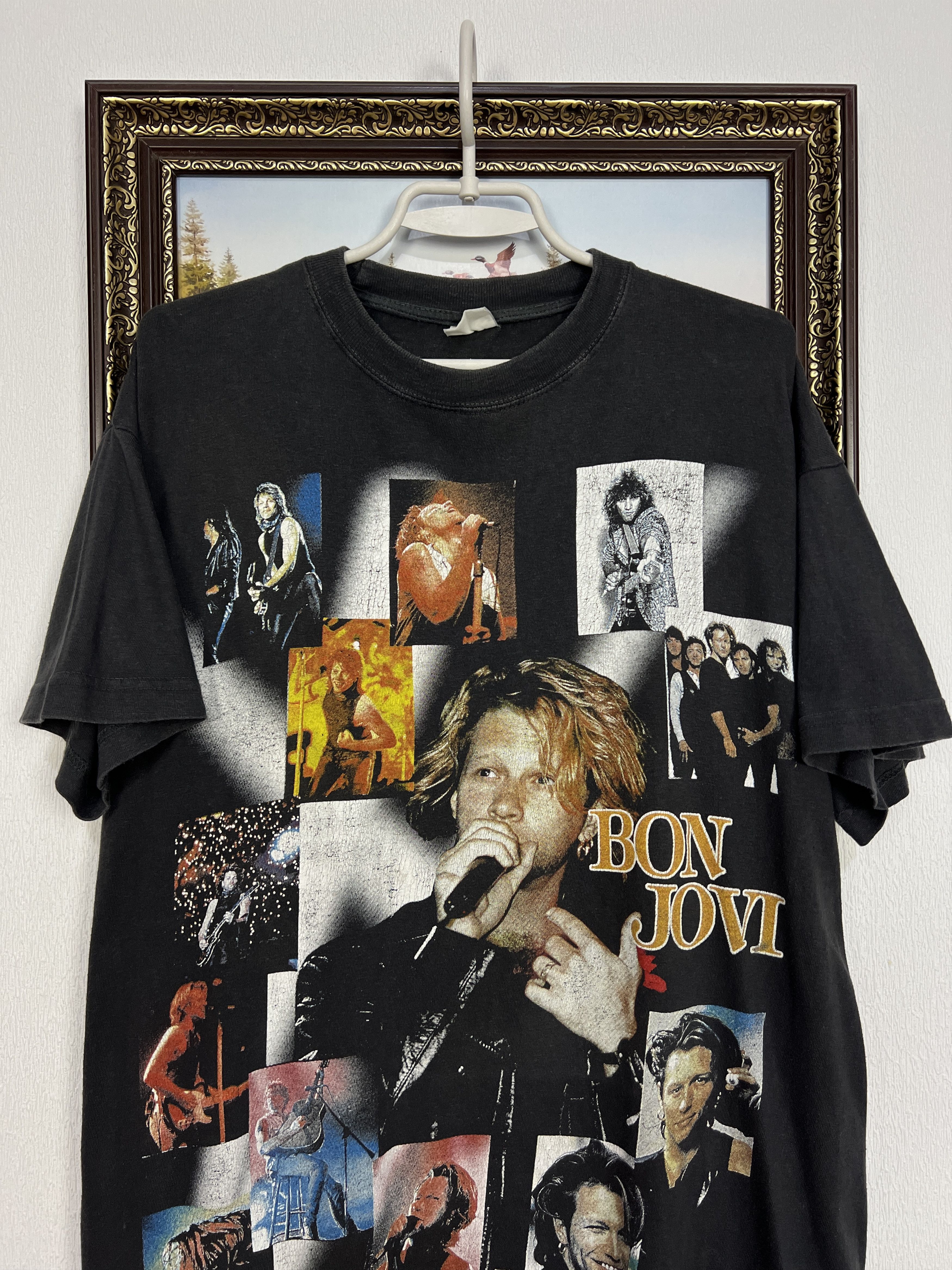 Vintage Bon Jovi New Jersey Over Print Band Tee Shirt Rare Hype Size US L / EU 52-54 / 3 - 2 Thumbnail