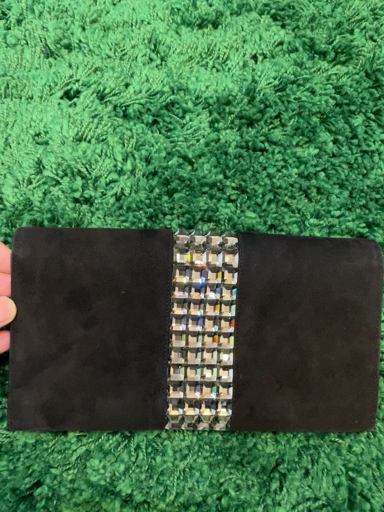 Gucci Gucci Suede Evening Clutch with Rhinestones Size ONE SIZE - 1 Thumbnail