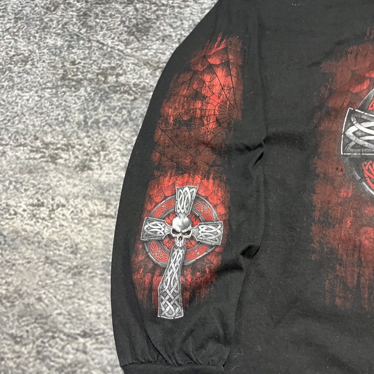 JNCO Vintage Y2K JNCO Style Skull Cross Shirt Longsleeve Grunge Size US L / EU 52-54 / 3 - 5 Thumbnail