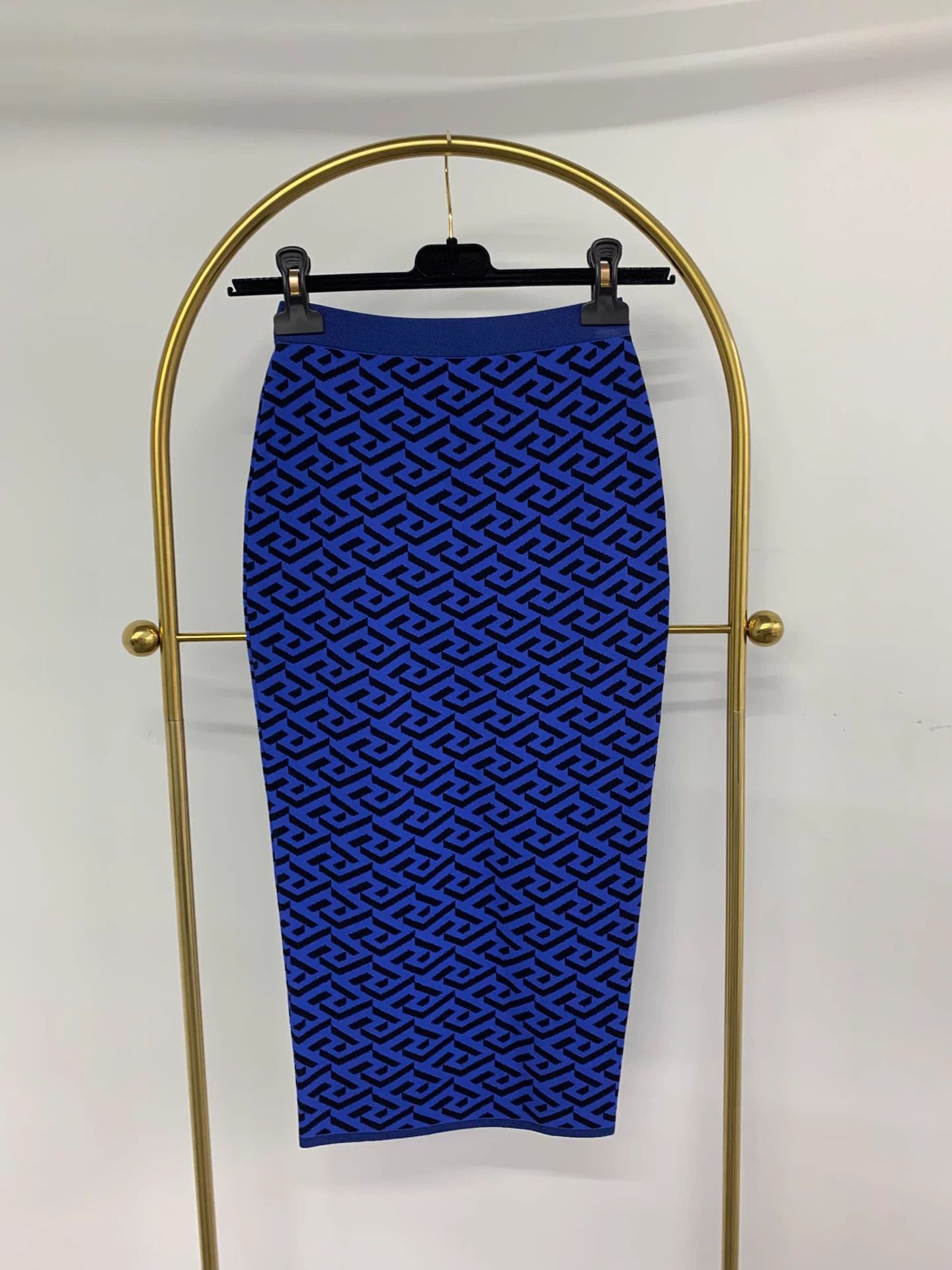 Versace Versace blue knit midi skirt 36 new Size 26" / US 2 / IT 38 - 3 Thumbnail