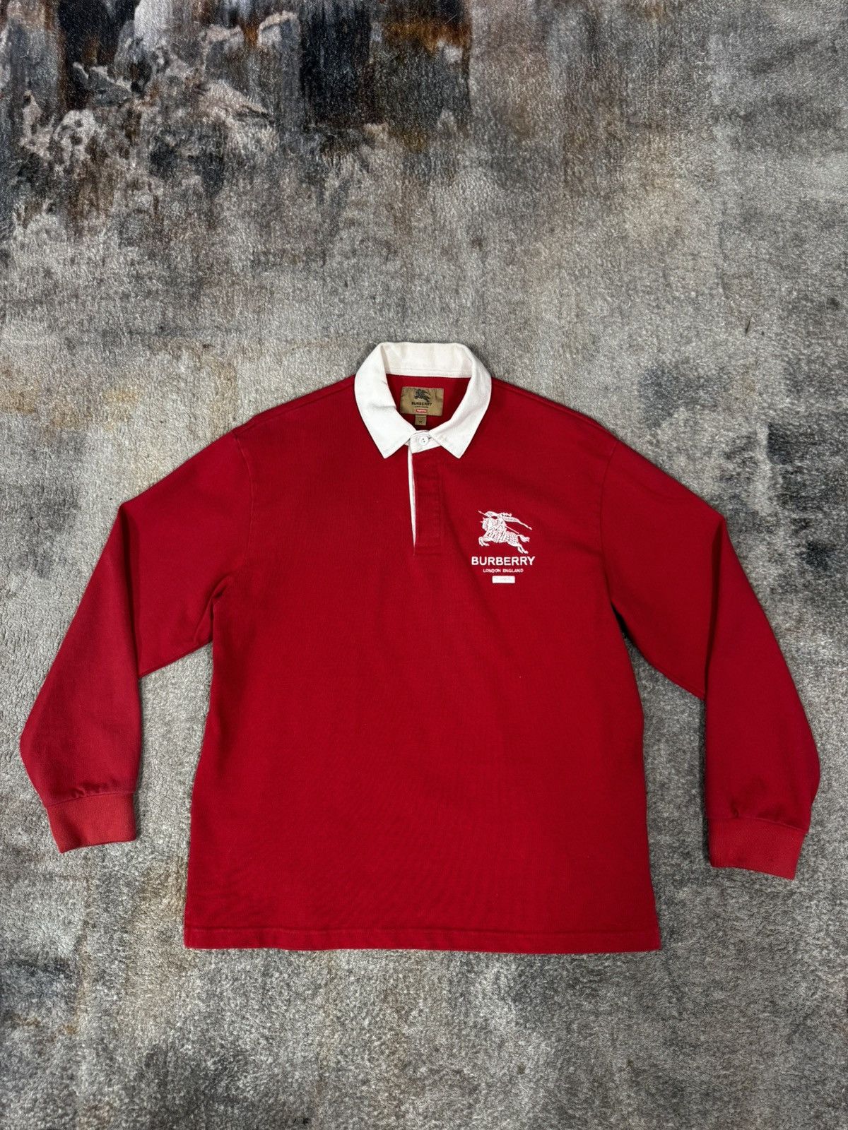 値下げ　BURBERRY supreme ラグビー　シャツ Supreme Burberry Rugby (SS22) - $168