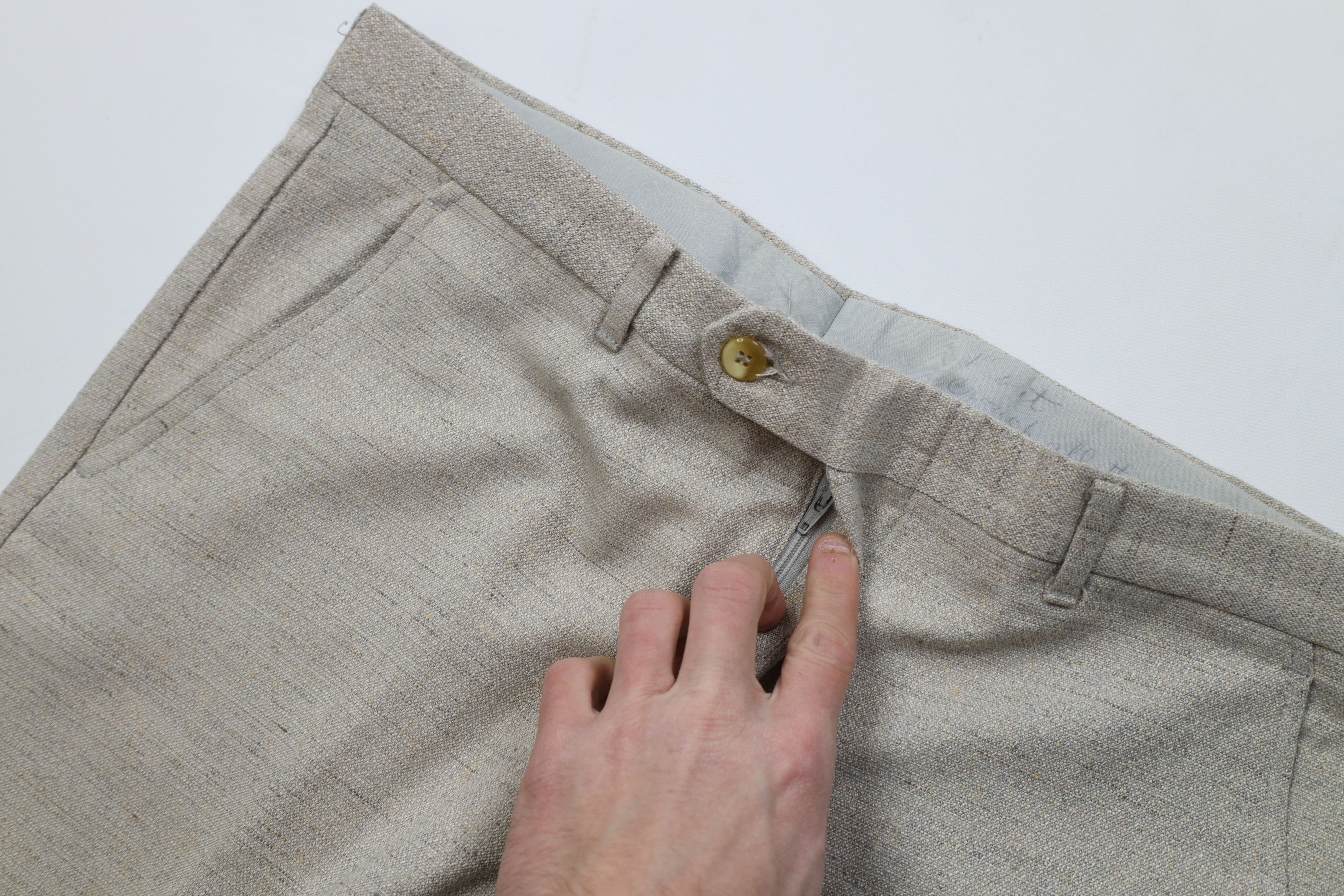 Vintage Vintage 70s Streetwear Tweed Flared Wide Leg Chino Pants USA Size US 34 / EU 50 - 7 Thumbnail