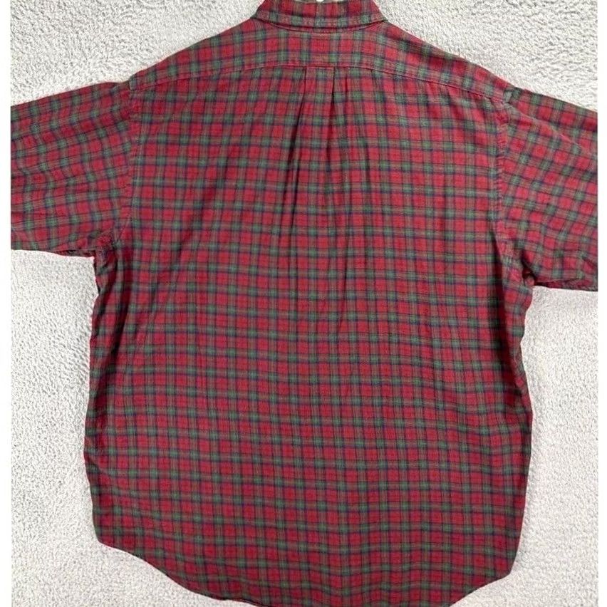 Ralph Lauren VINTAGE Ralph Lauren Shirt Men XL Red Flannel Plaid Button-Down Pony Made In USA Size US XL / EU 56 / 4 - 2 Thumbnail