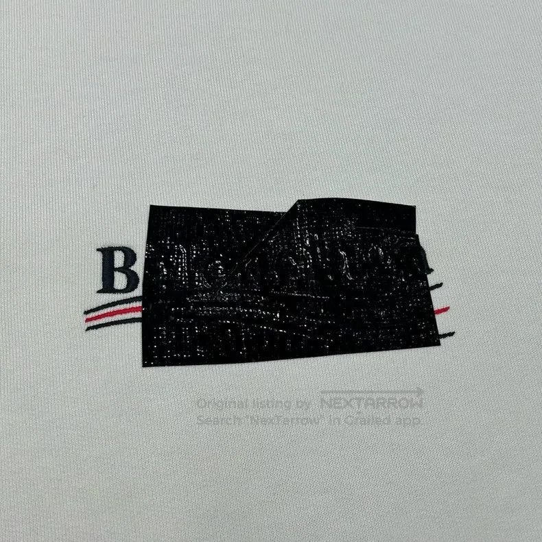 Balenciaga Balenciaga Distressed tape Coca-Cola wave white hoodie Size US M / EU 48-50 / 2 - 4 Thumbnail