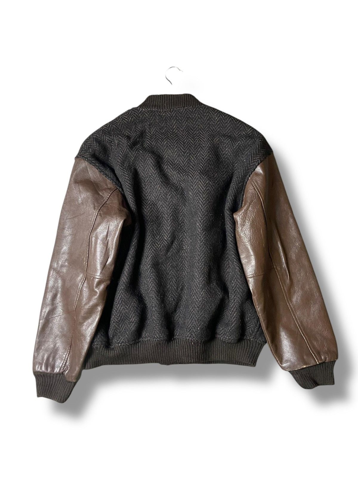 Japanese Brand × Leather × Vintage CAMPUX Brand Cowhide Leather Varsity Jacket (130) Size US XS / EU 42 / 0 - 2 Thumbnail
